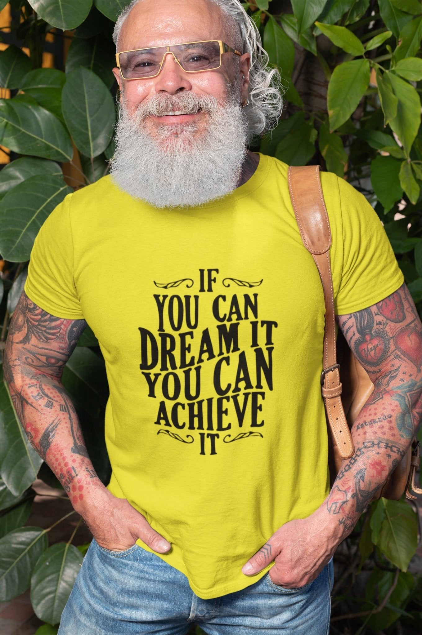 If You Can Dream It Typography Mens Half Sleeves T-shirt- FunkyTeesClub - Funky Tees Club