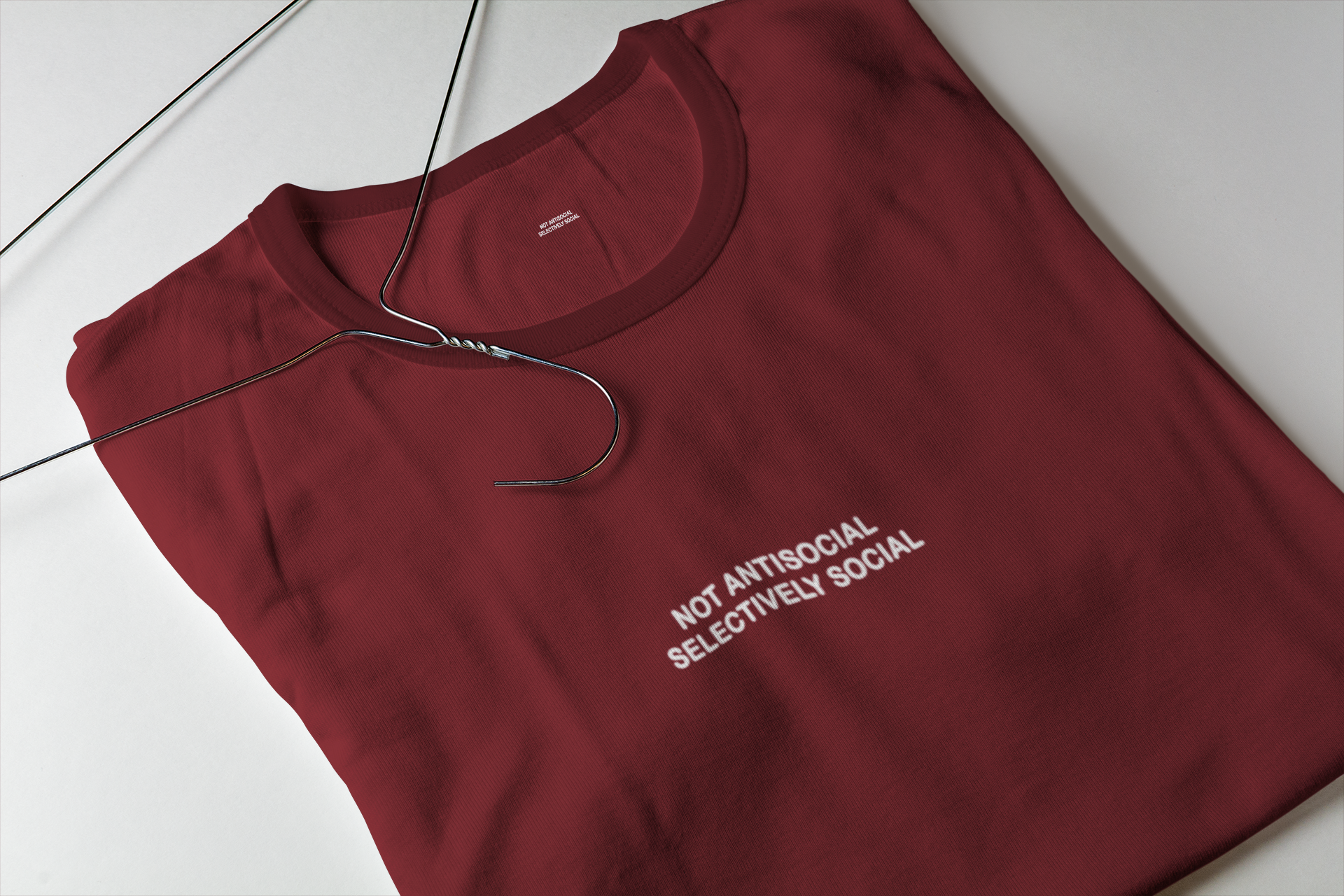 Not Anti Social Selectively Social Minimal Mens Half Sleeves T-shirt- FunkyTeesClub
