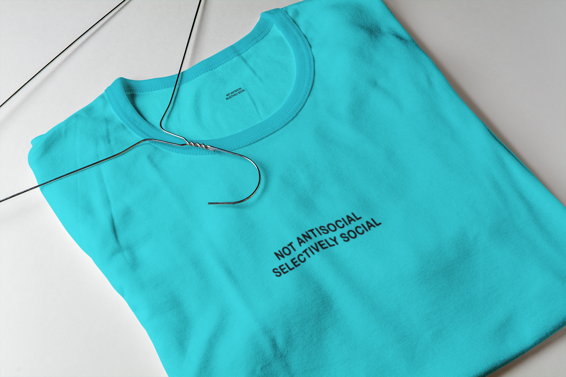 Not Anti Social Selectively Social Minimal Mens Half Sleeves T-shirt- FunkyTeesClub