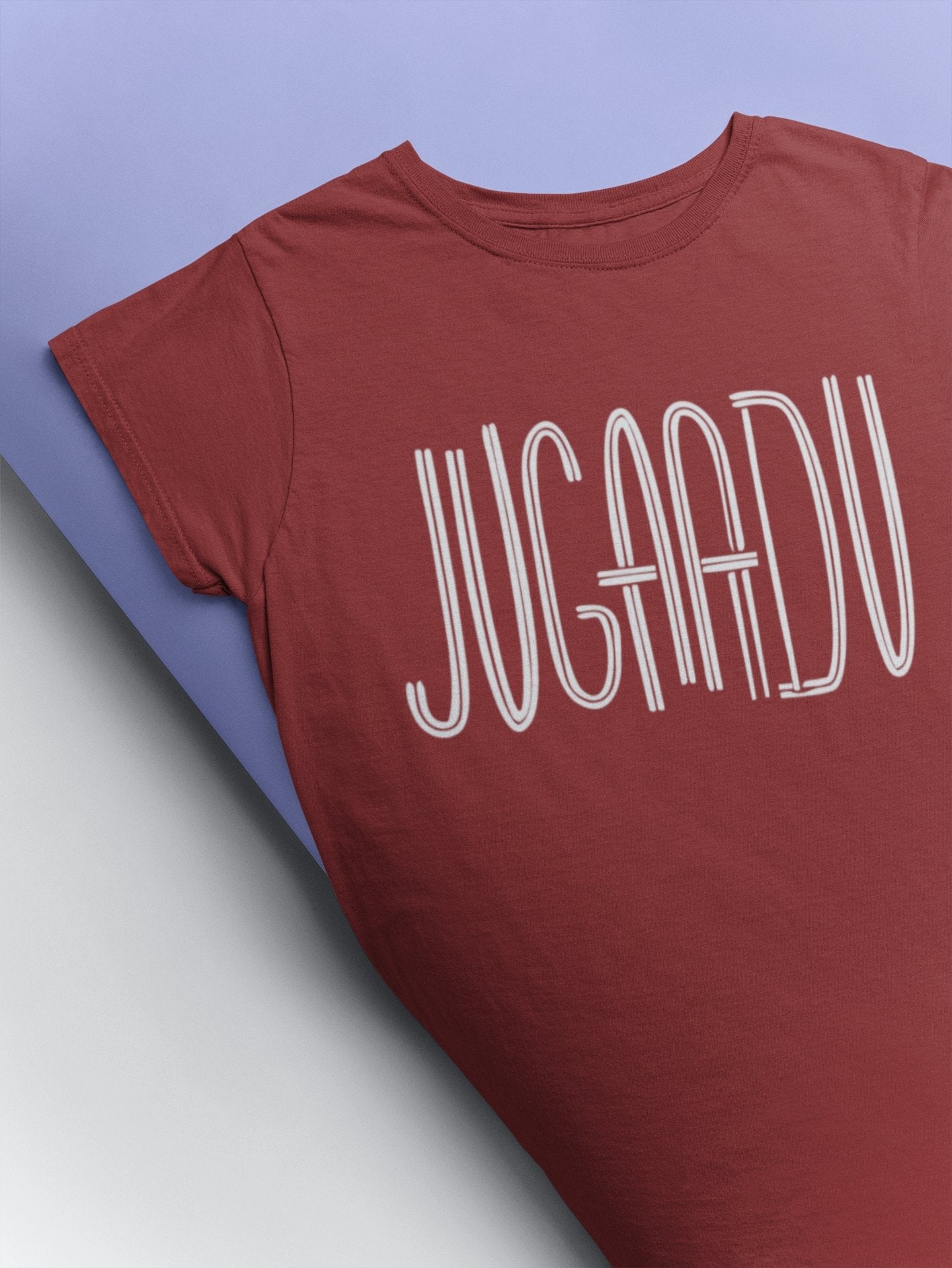 Jugaadu Desi Women Half Sleeves T-shirt- FunkyTeesClub - Funky Tees Club