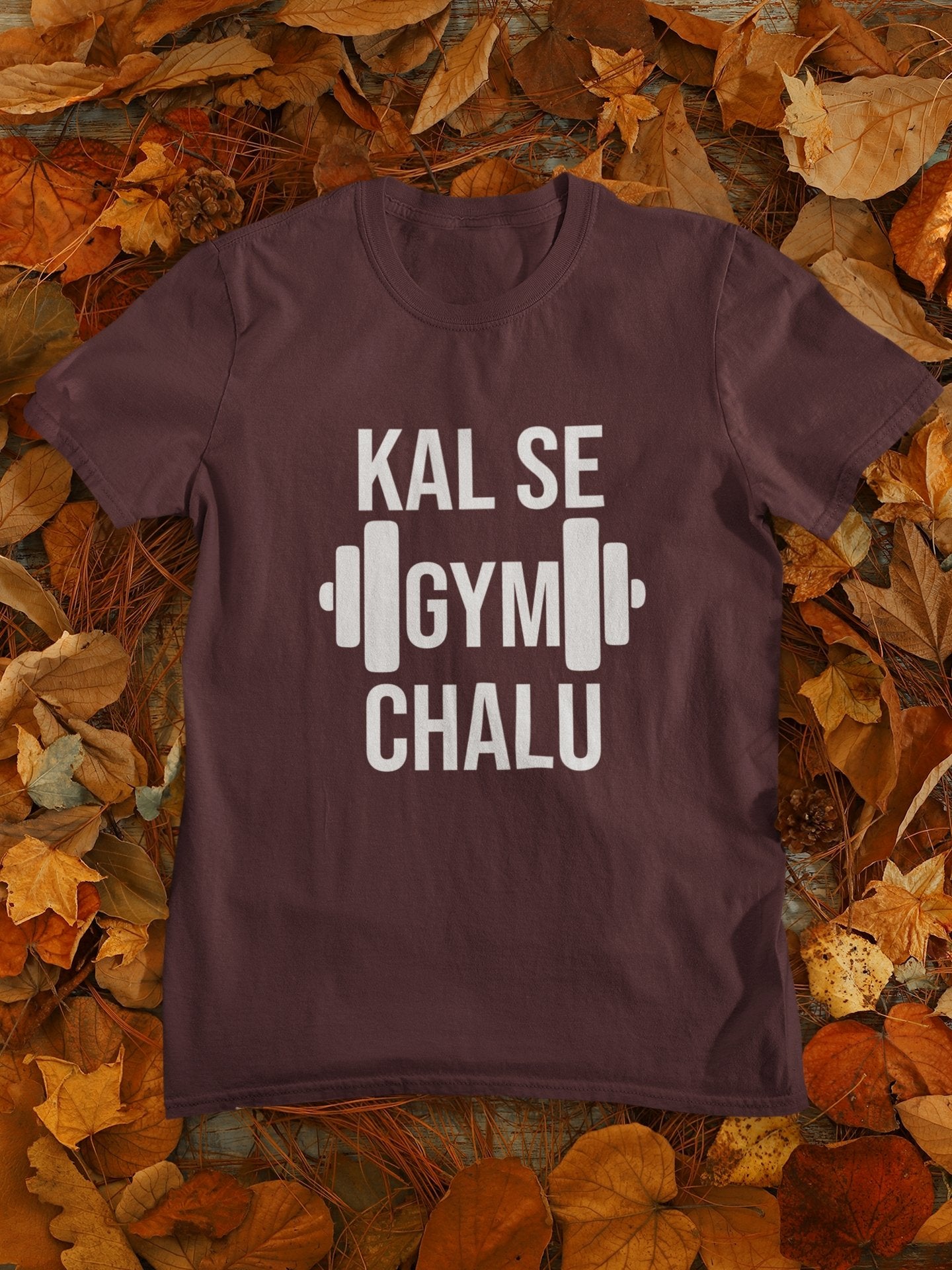 Kal Se Gym And Workout Mens Half Sleeves T-shirt- FunkyTeesClub - Funky Tees Club