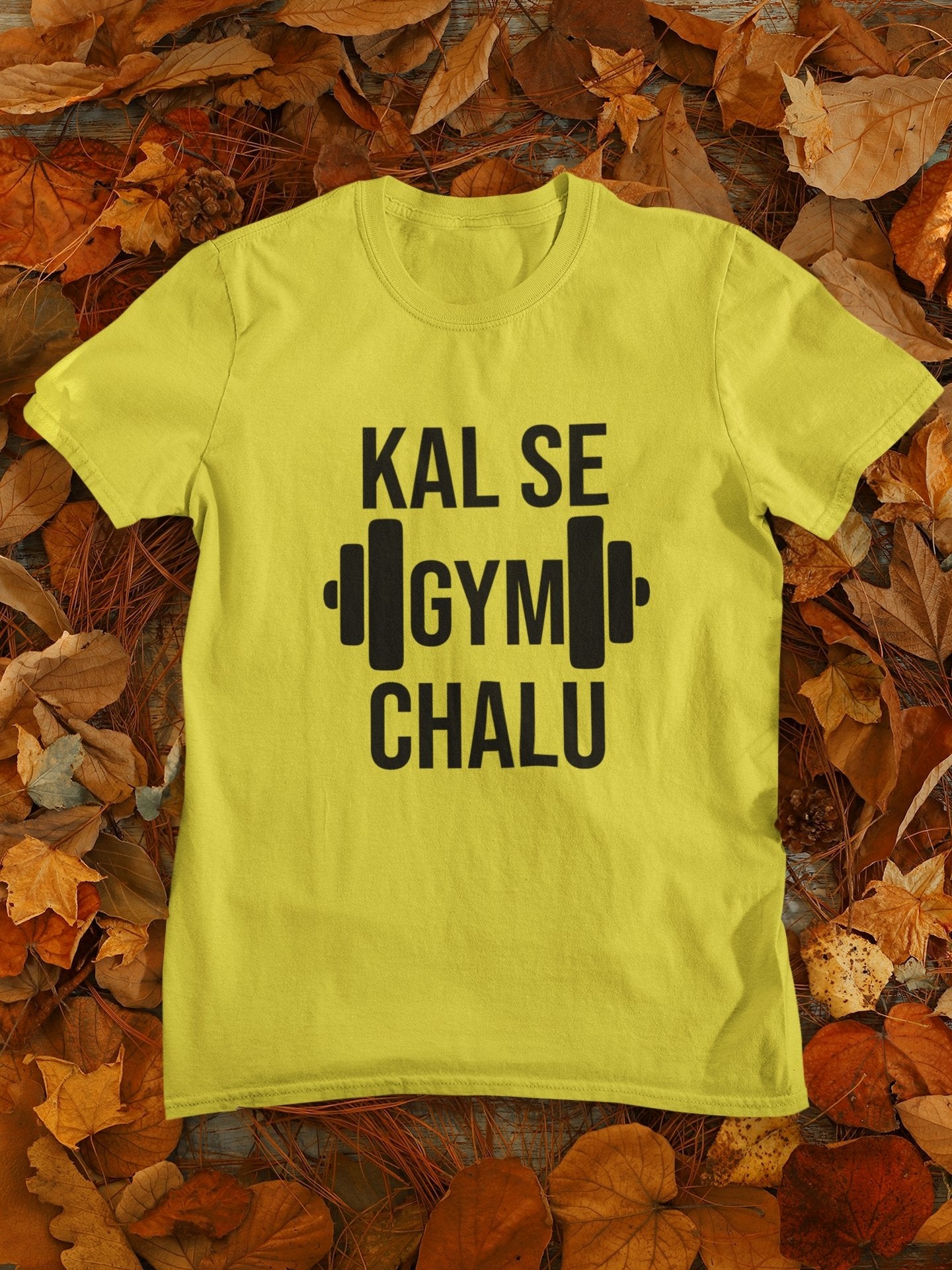 Kal Se Gym And Workout Mens Half Sleeves T-shirt- FunkyTeesClub - Funky Tees Club