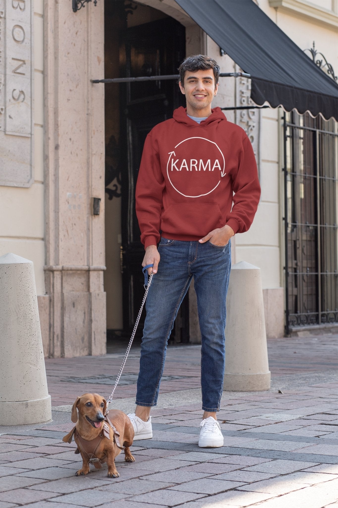 Karma Typography Men Hoodies-FunkyTeesClub - Funky Tees Club