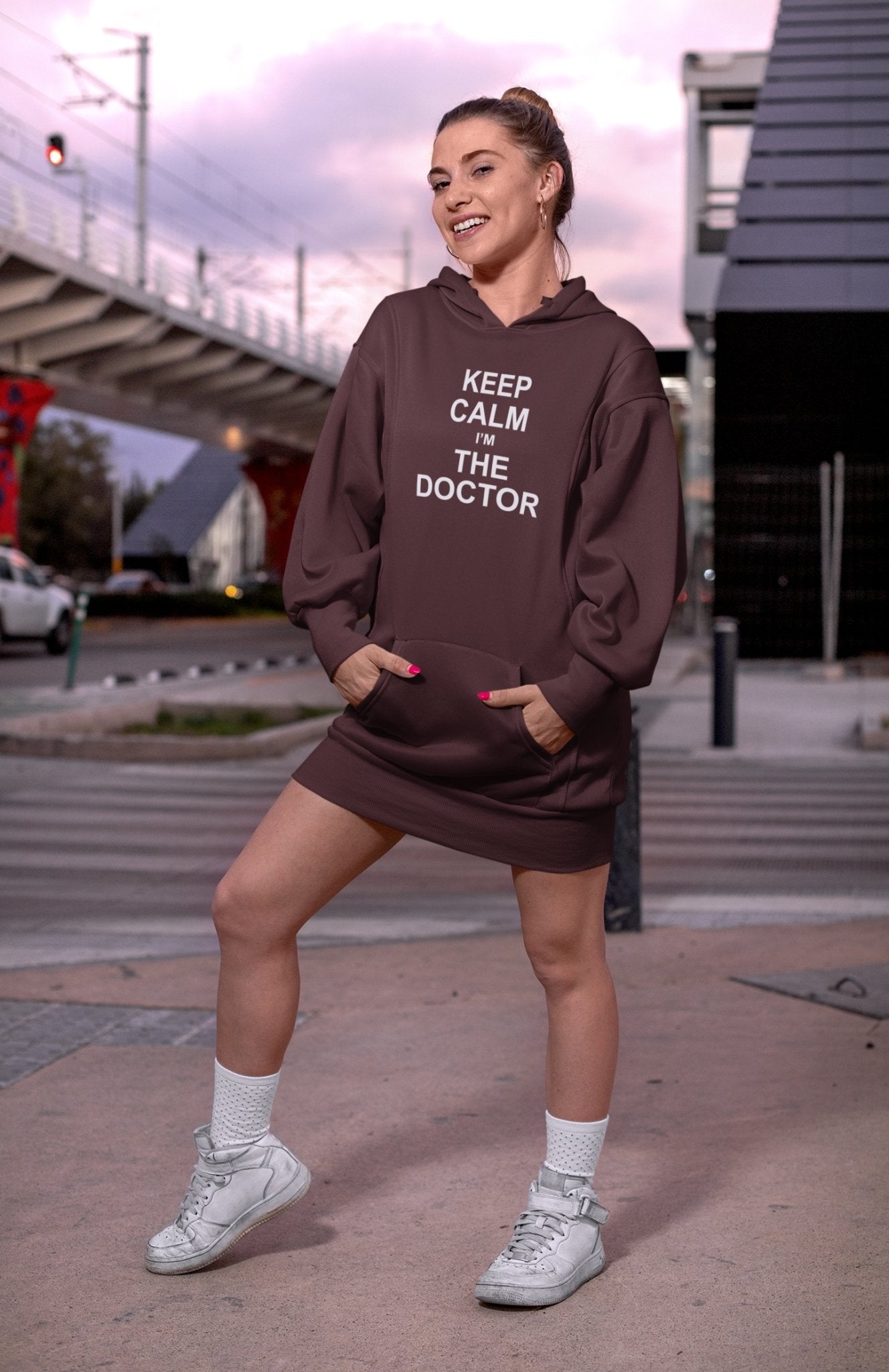 Keep Calm I Am A Doctor Hoodies for Women-FunkyTeesClub - Funky Tees Club