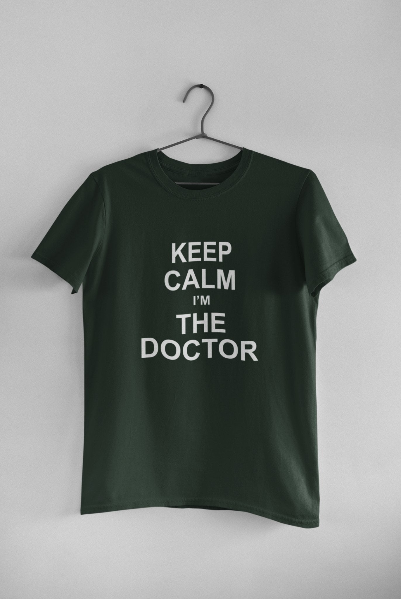 Keep Calm I Am A Doctor Mens Half Sleeves T-shirt- FunkyTeesClub - Funky Tees Club