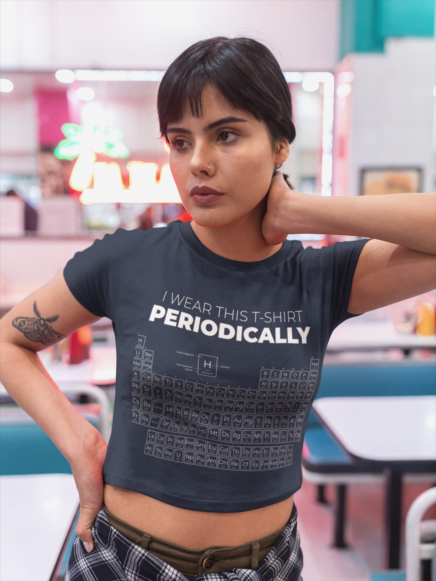Periodic Table Women Crop Top- FunkyTeesClub