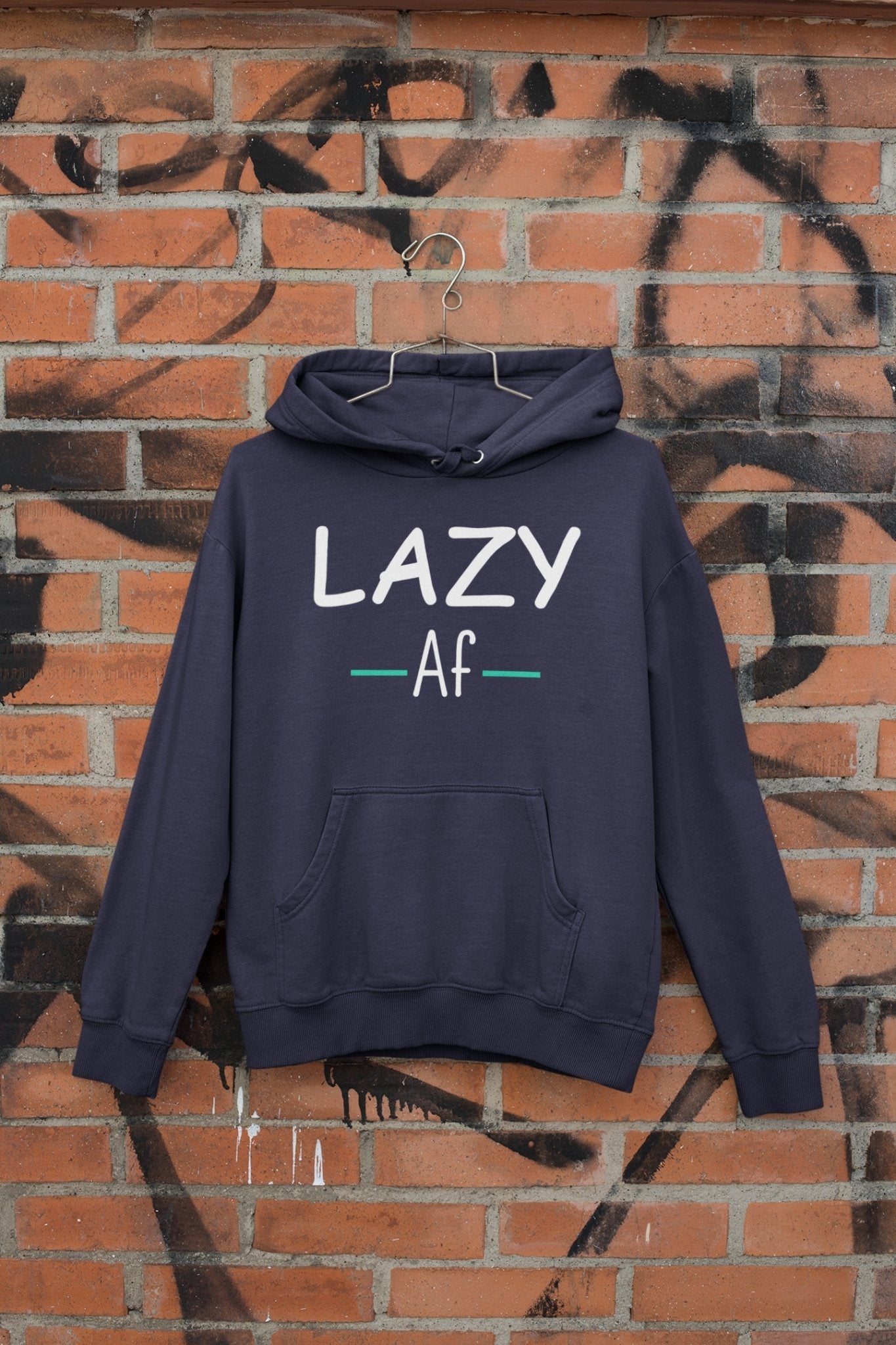 Lazy Af Typography Men Hoodies-FunkyTeesClub - Funky Tees Club