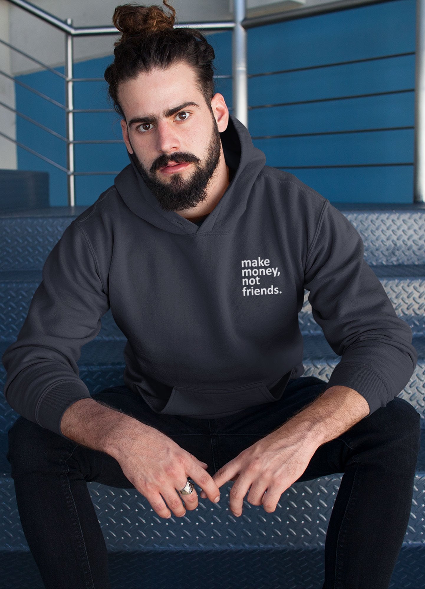 Make Money Not Friends Teenpreneur Men Hoodies-FunkyTeesClub - Funky Tees Club