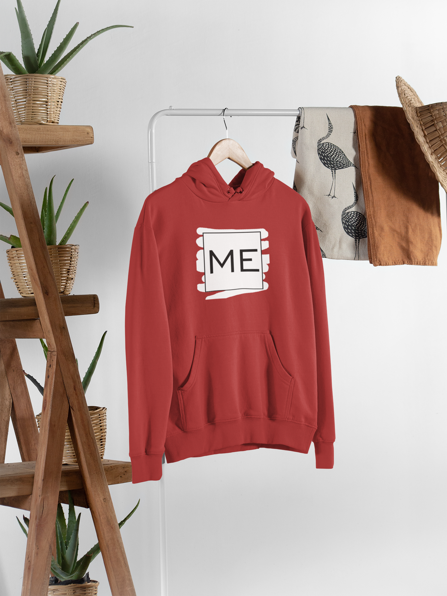 Me Father and Daughter Red Matching Hoodies- FunkyTeesClub