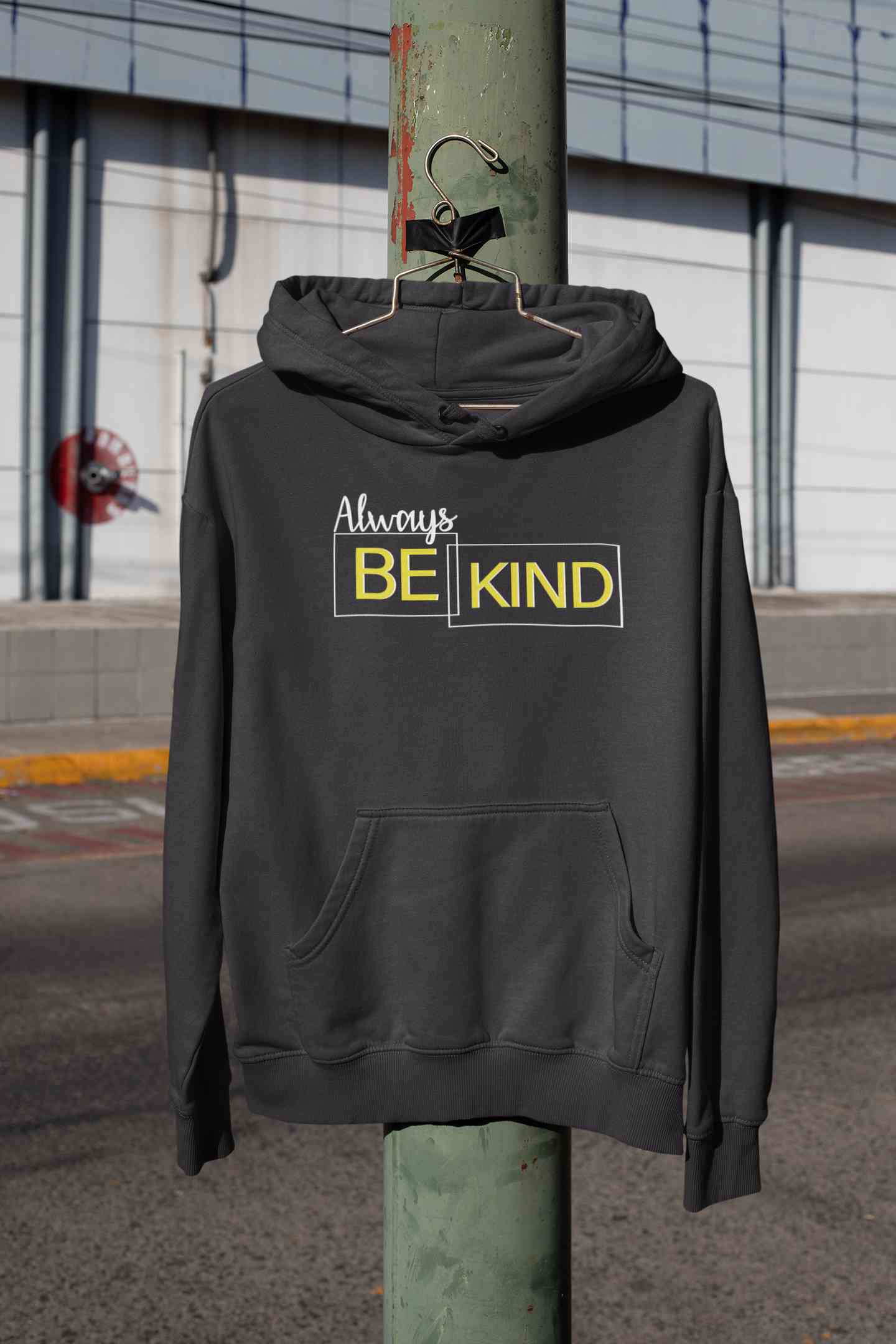 Always Be Kind Typography Hoodies for Women-FunkyTeesClub