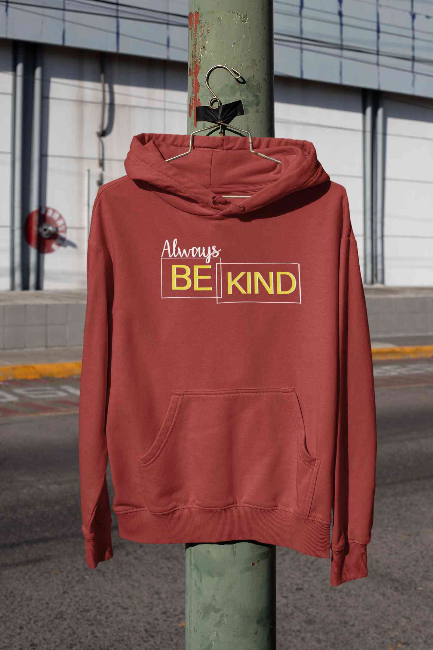 Always Be Kind Typography Hoodies for Women-FunkyTeesClub