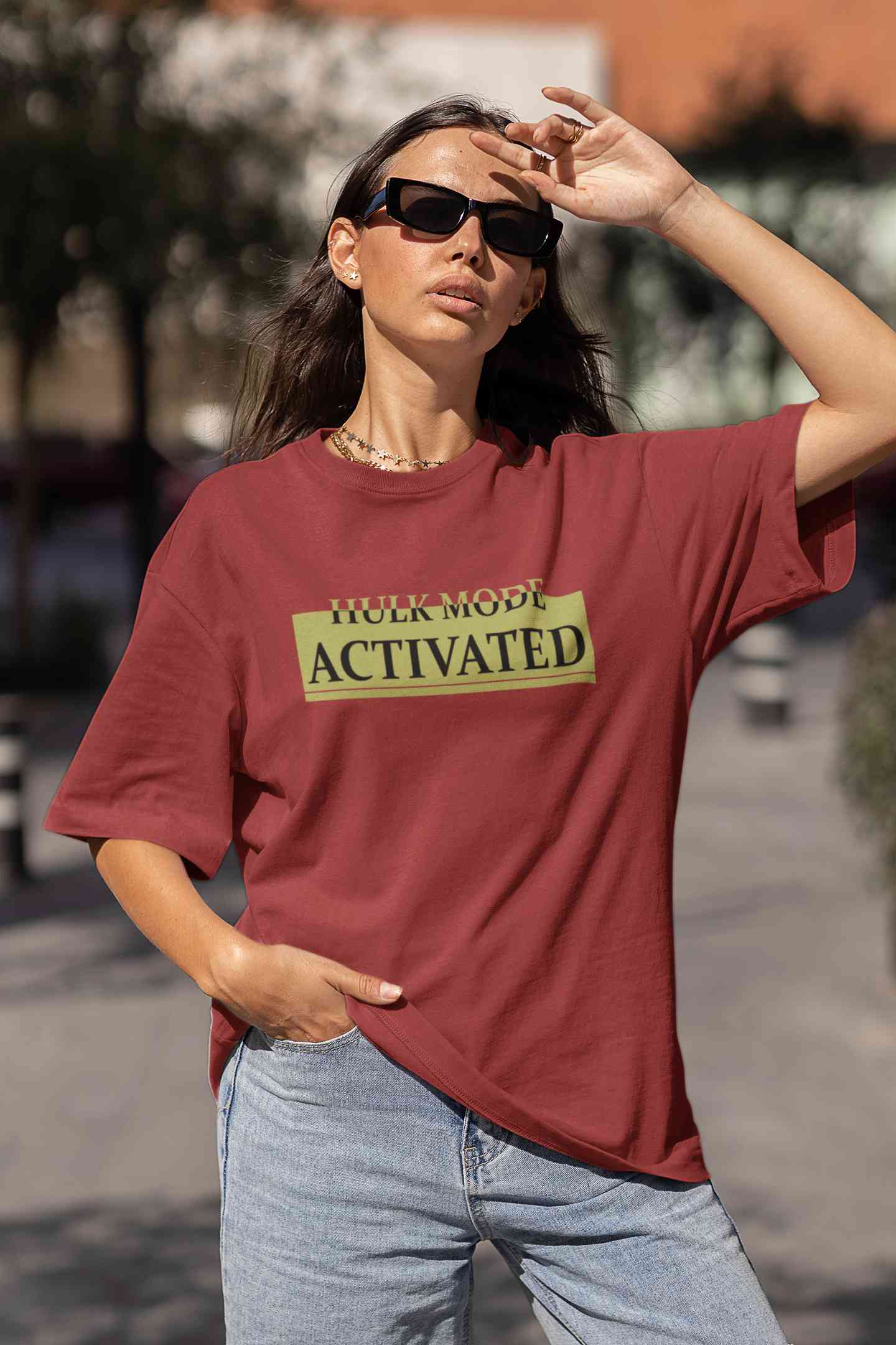 Hulk Mode Activated Typography Women Half Sleeves T-shirt- FunkyTeesClub