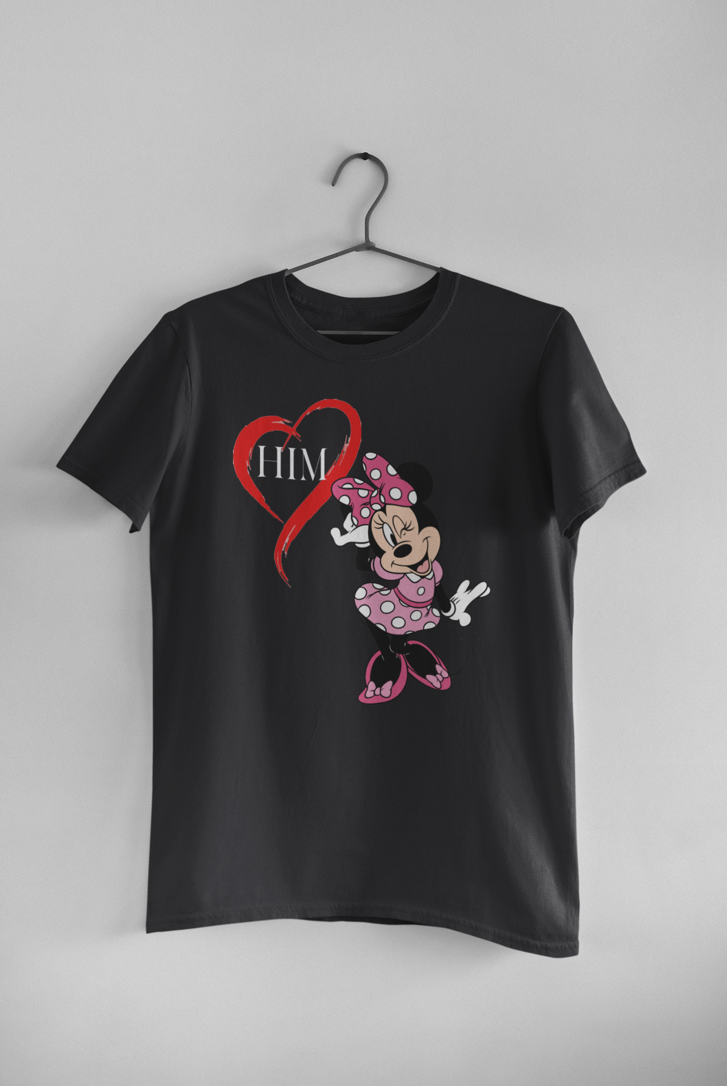 Love Her Love Him Couple Half Sleeves T-Shirts -FunkyTeesClub