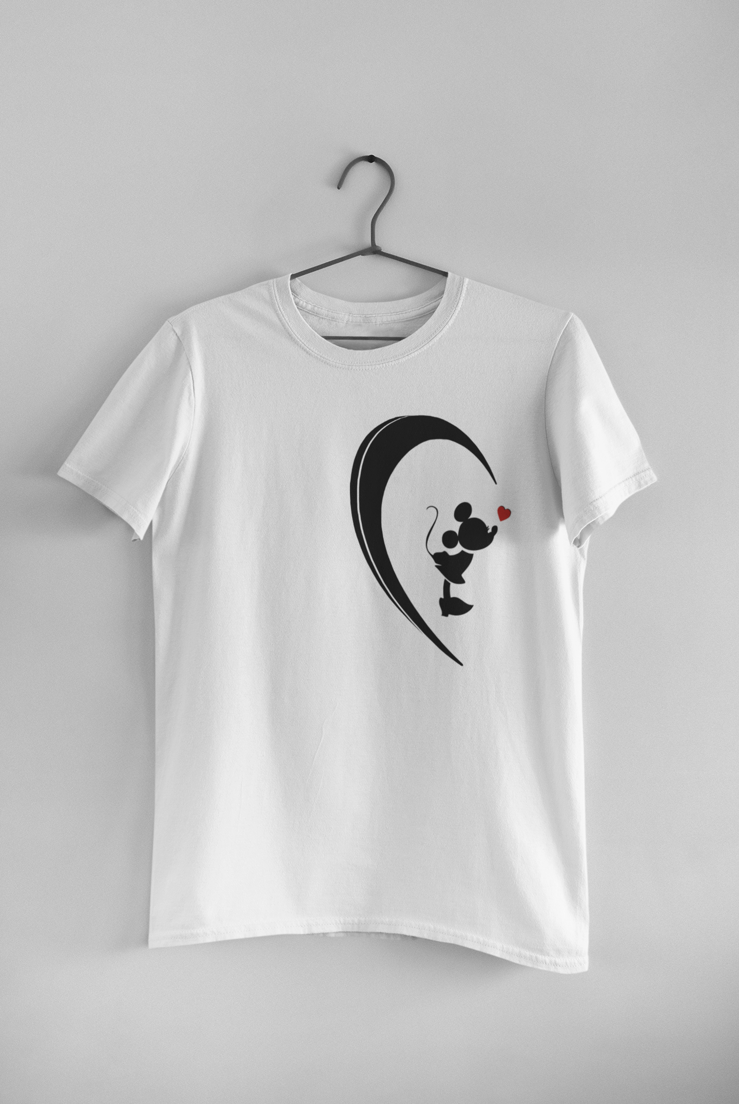 Mickey Minnie Couple Half Sleeves T-Shirts -FunkyTeesClub