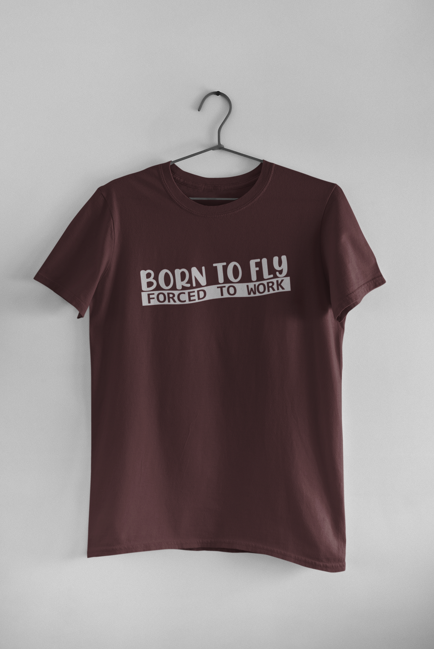 Born To Fly Pilot Mens Half Sleeves T-shirt- FunkyTeesClub