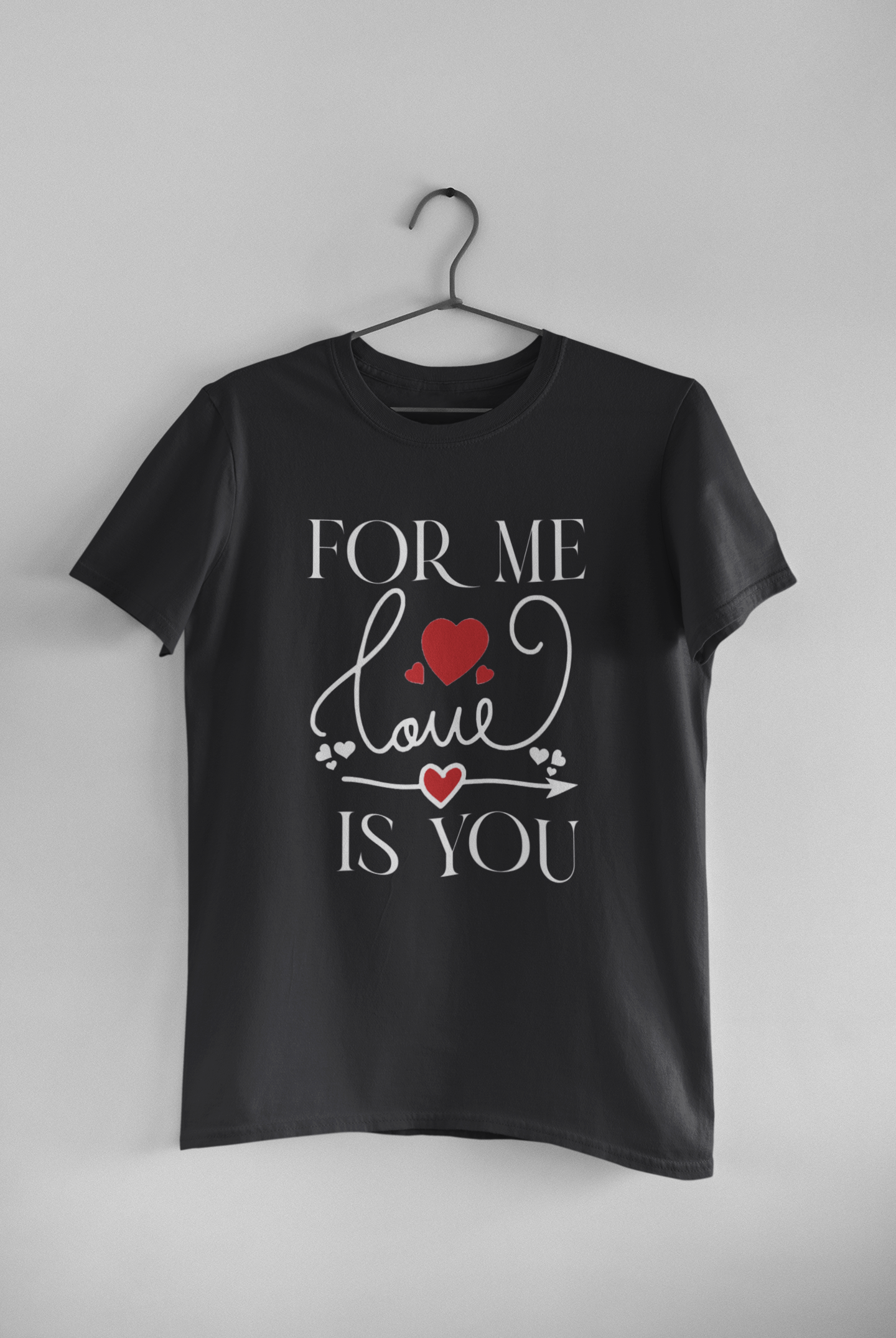 For Me Love Is U Couple Half Sleeves T-Shirts -FunkyTeesClub