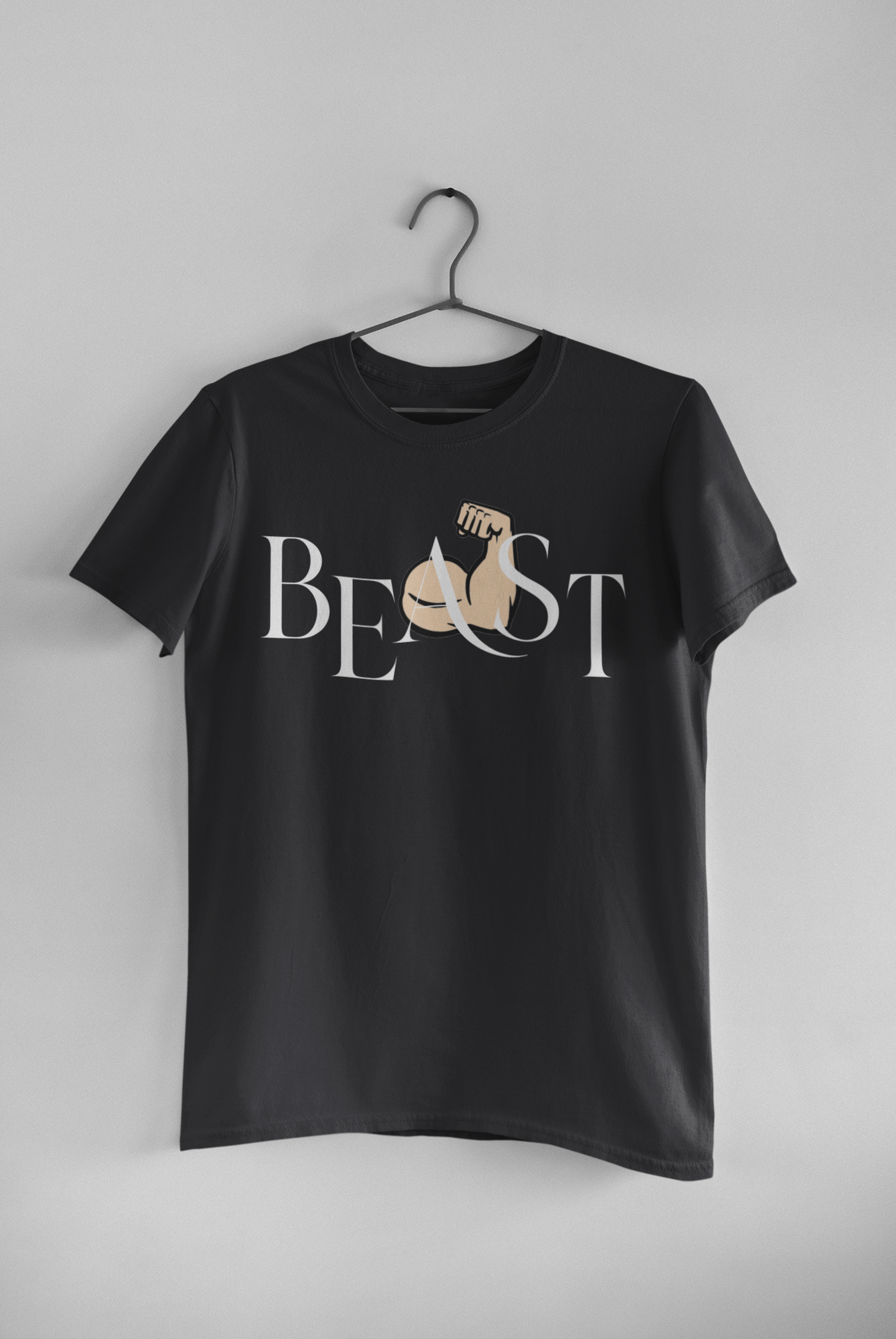 Beauty Beast Couple Half Sleeves T-Shirts -FunkyTeesClub