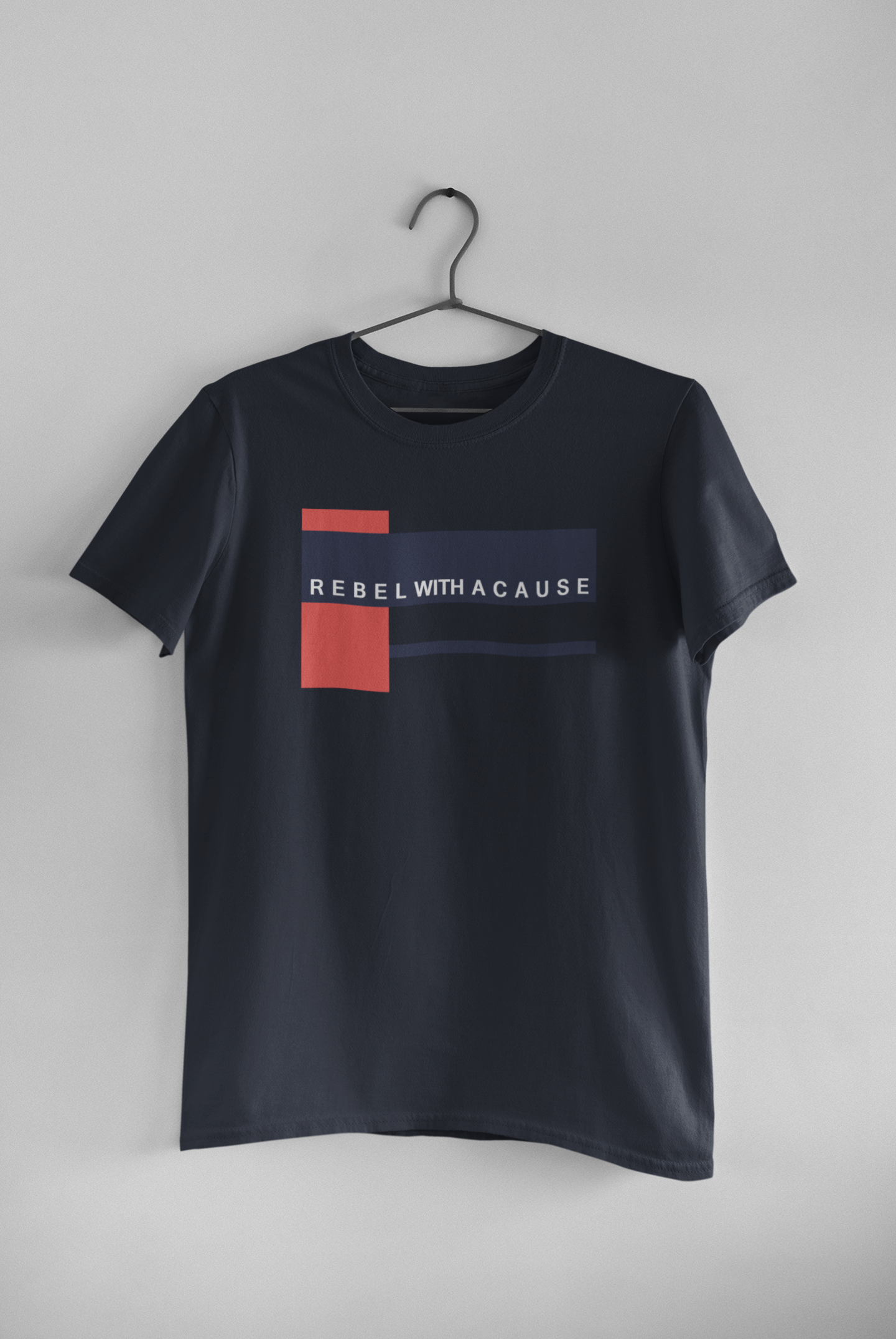 Rebel With A Cause Quotes Women Half Sleeves T-shirt- FunkyTeesClub