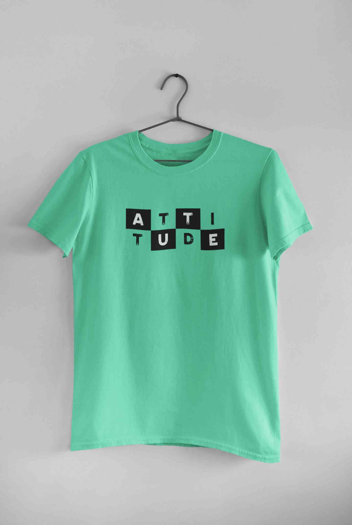 Attitude Typography Mens Half Sleeves T-shirt- FunkyTeesClub