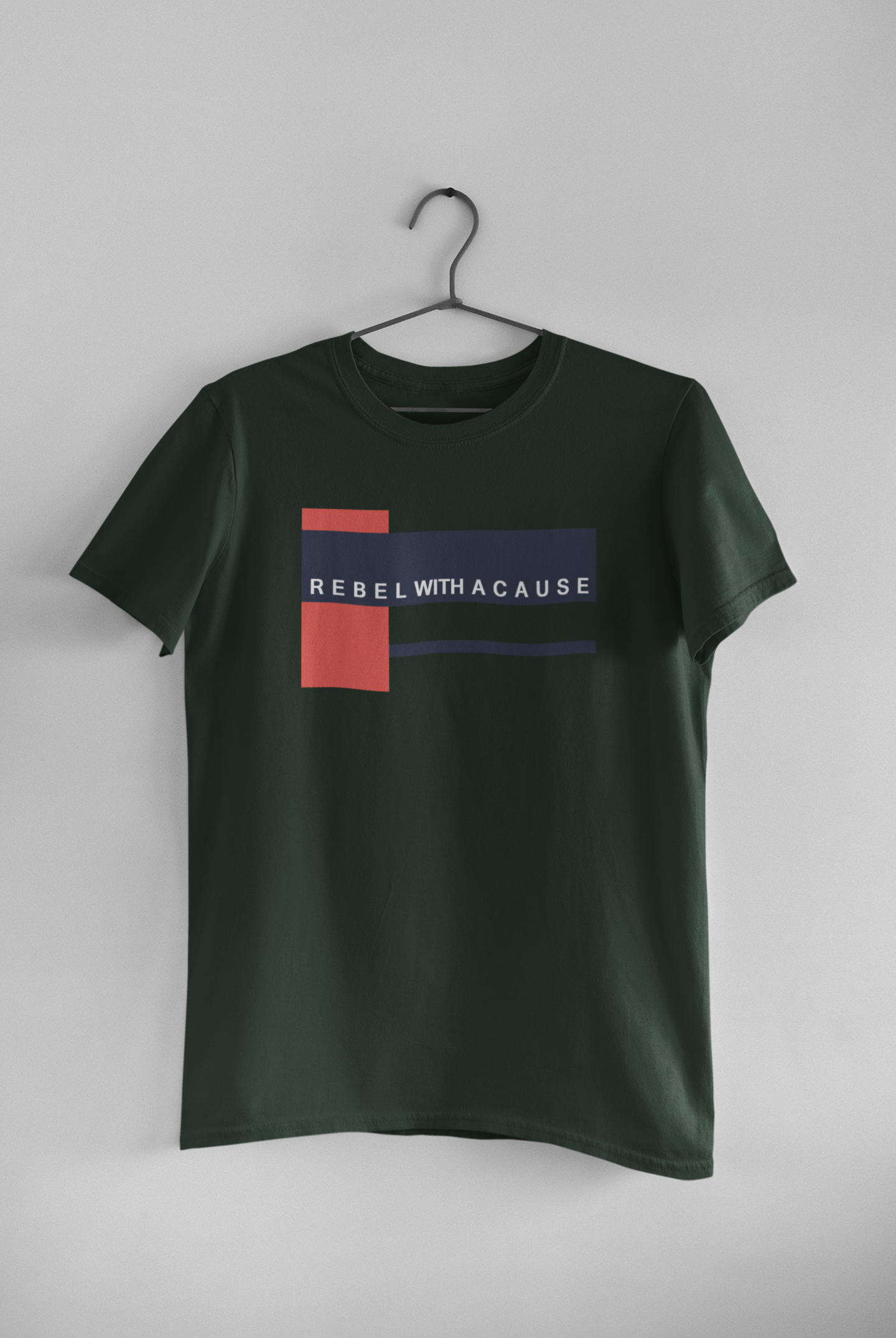 Rebel With A Cause Quotes Women Half Sleeves T-shirt- FunkyTeesClub