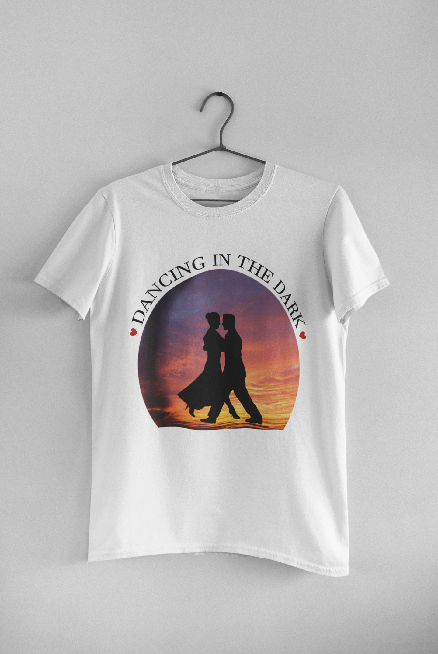 Dancing In The Dark You Between My Arms Couple Half Sleeves T-Shirts -FunkyTeesClub