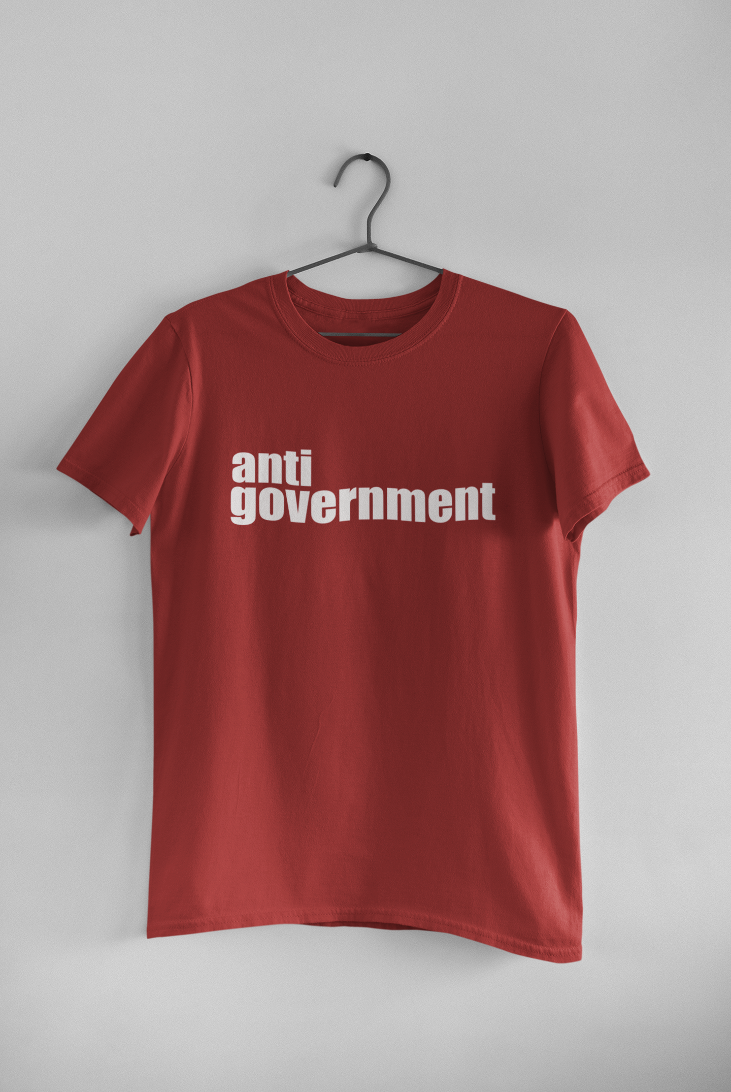 Anti Government Women Half Sleeves T-shirt- FunkyTeesClub