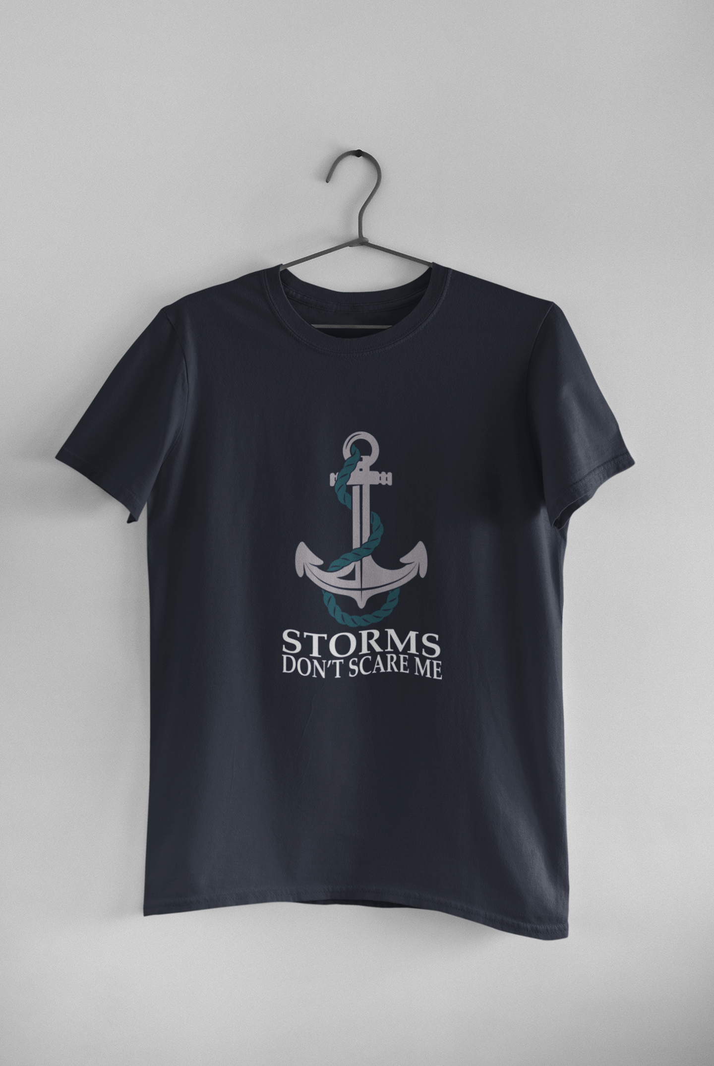Storms Dont Scare Me Merchant Navy Mens Half Sleeves T-shirt- FunkyTeesClub