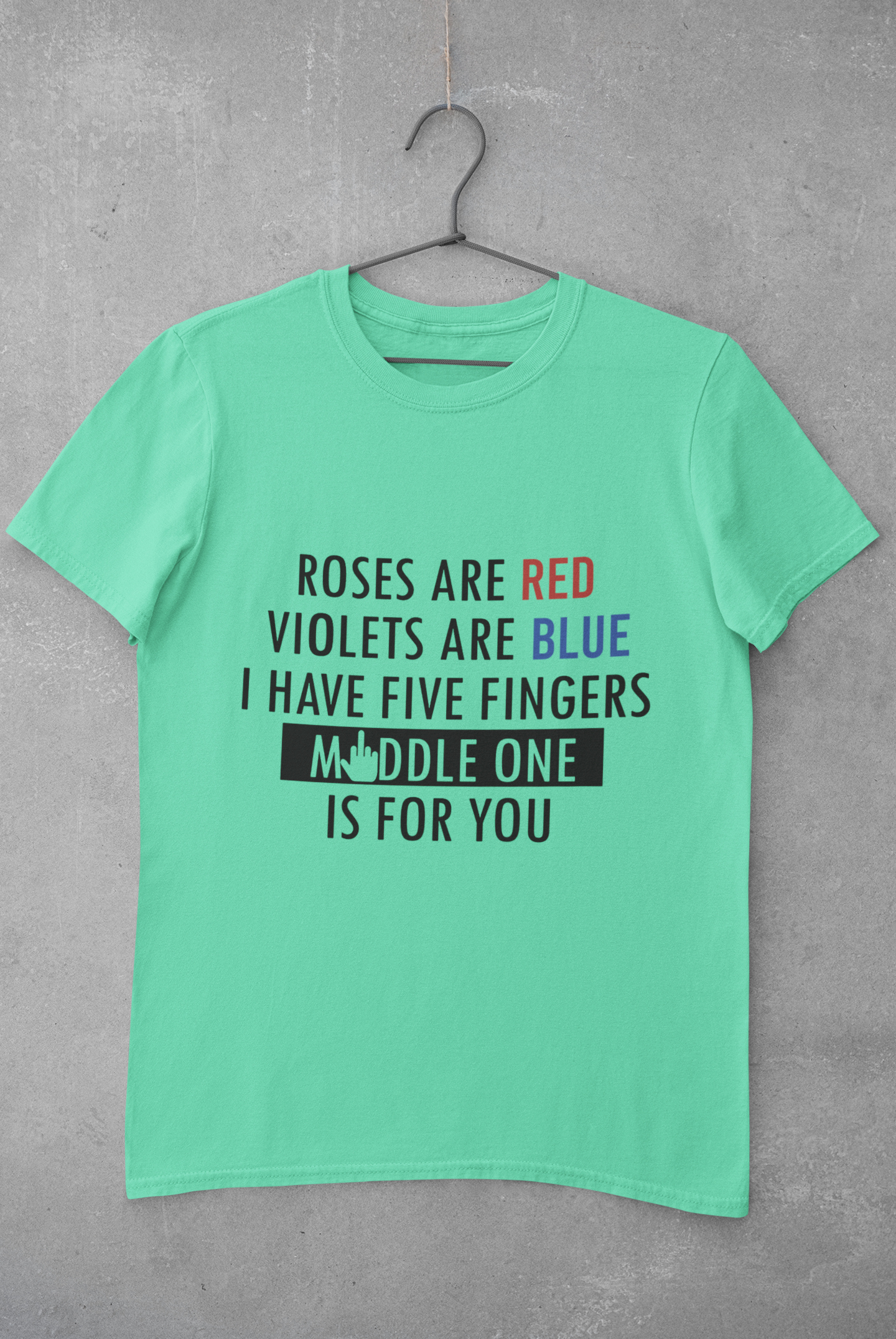 Middle One Women Half Sleeves T-shirt- FunkyTeesClub