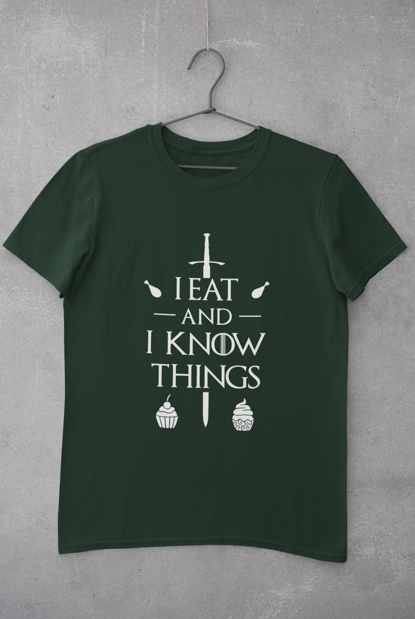 I Eat And I Know Things Funny Mens Half Sleeves T-shirt- FunkyTeesClub