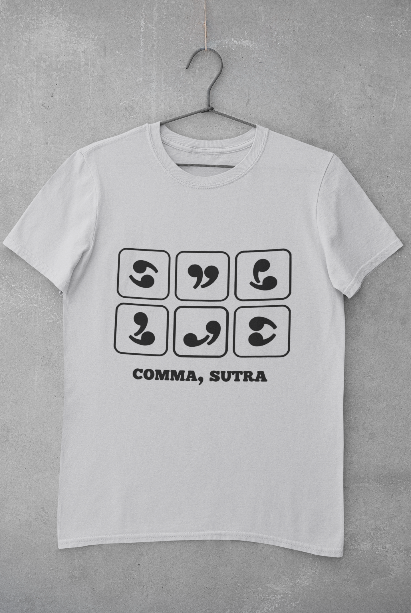 Comma Sutra Mens Half Sleeves T-shirt- FunkyTeesClub