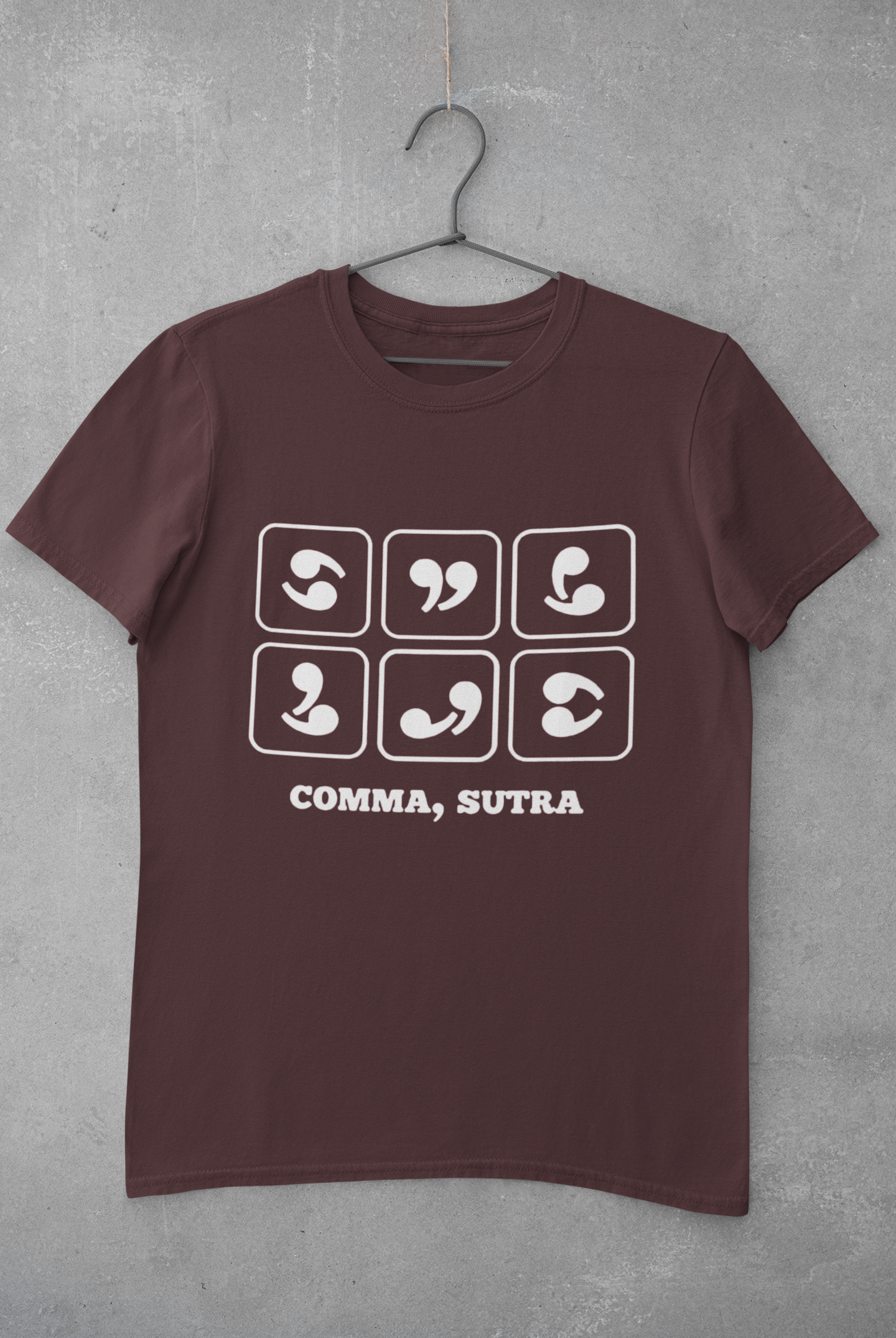 Comma Sutra Mens Half Sleeves T-shirt- FunkyTeesClub
