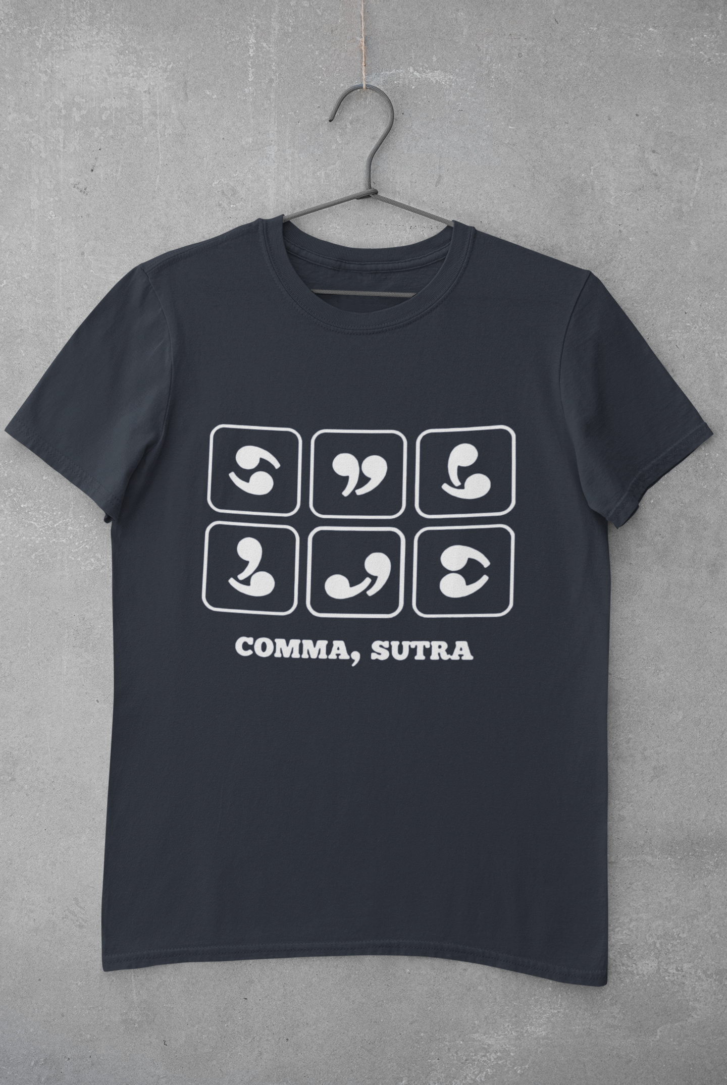 Comma Sutra Mens Half Sleeves T-shirt- FunkyTeesClub