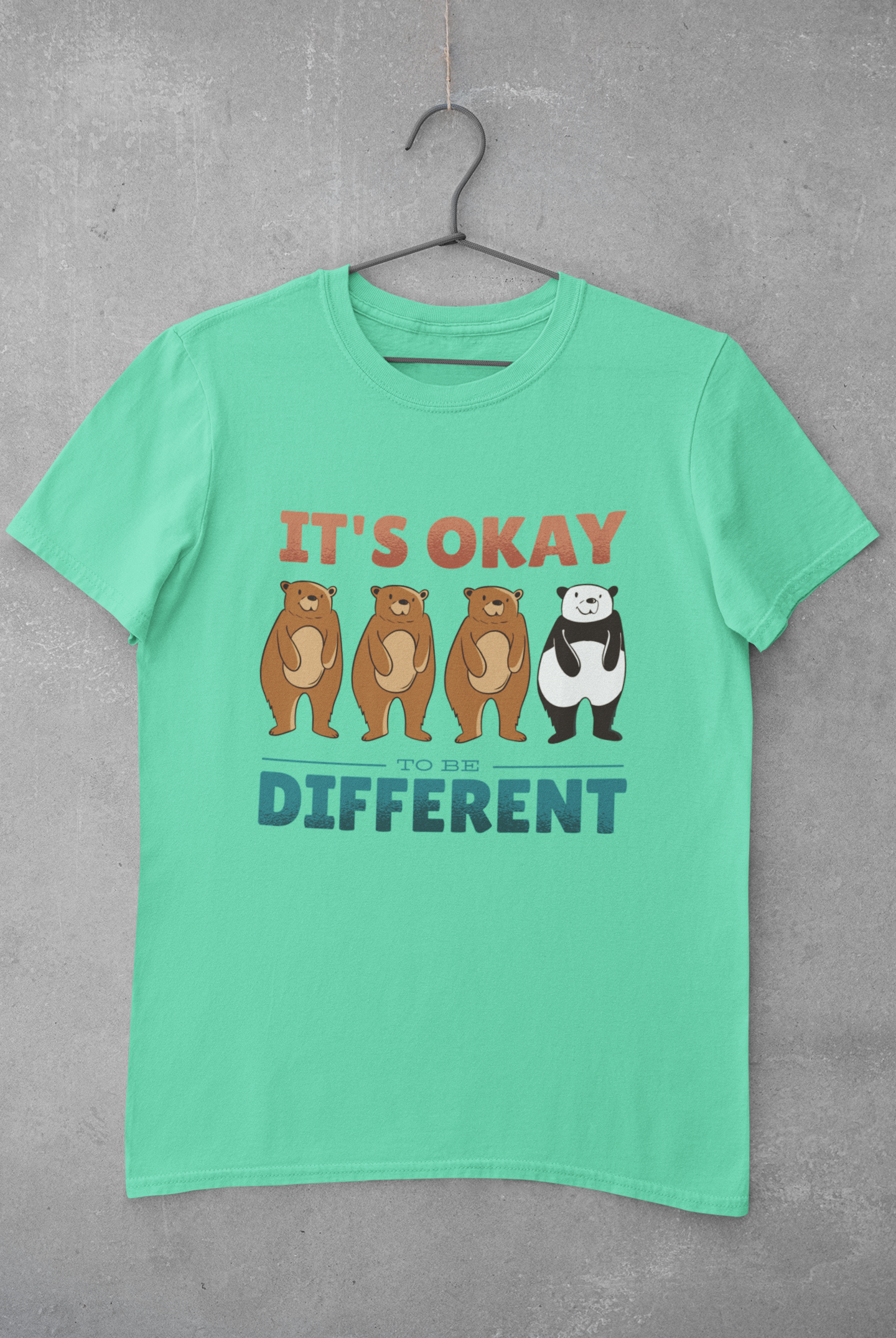 Its Okay To Be Different Mens Half Sleeves T-shirt- FunkyTeesClub