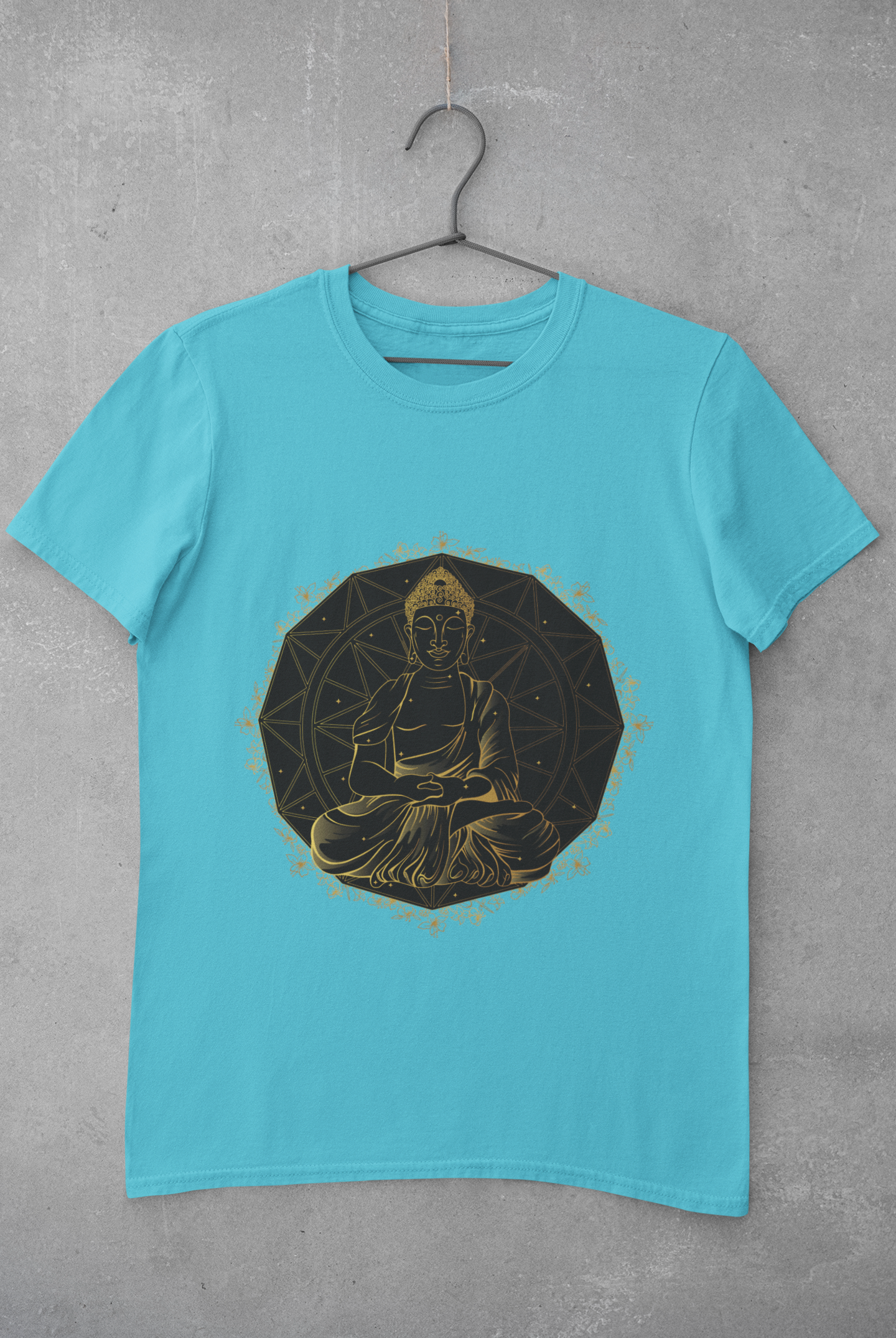 Buddha Gold Women Half Sleeves T-shirt- FunkyTeesClub