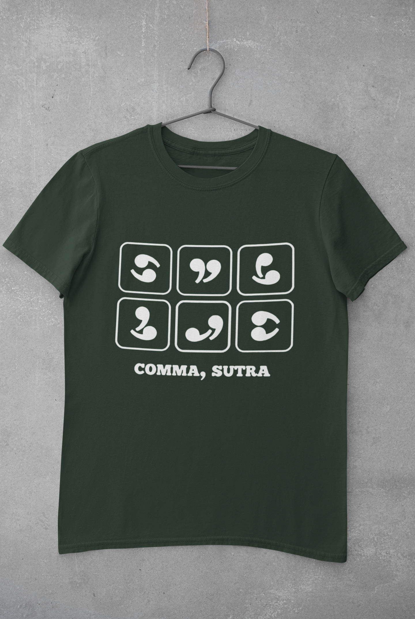 Comma Sutra Mens Half Sleeves T-shirt- FunkyTeesClub