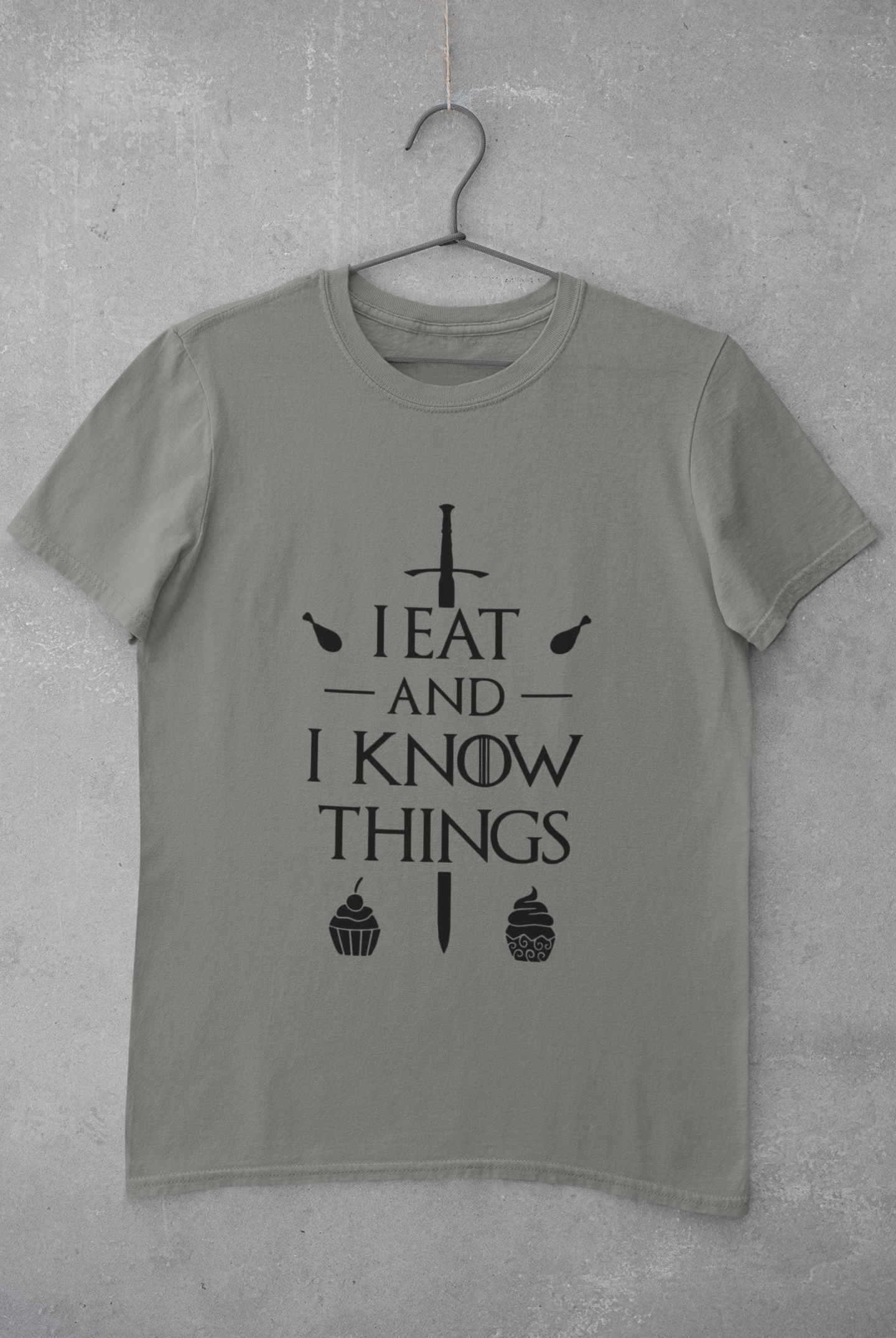 I Eat And I Know Things Funny Mens Half Sleeves T-shirt- FunkyTeesClub
