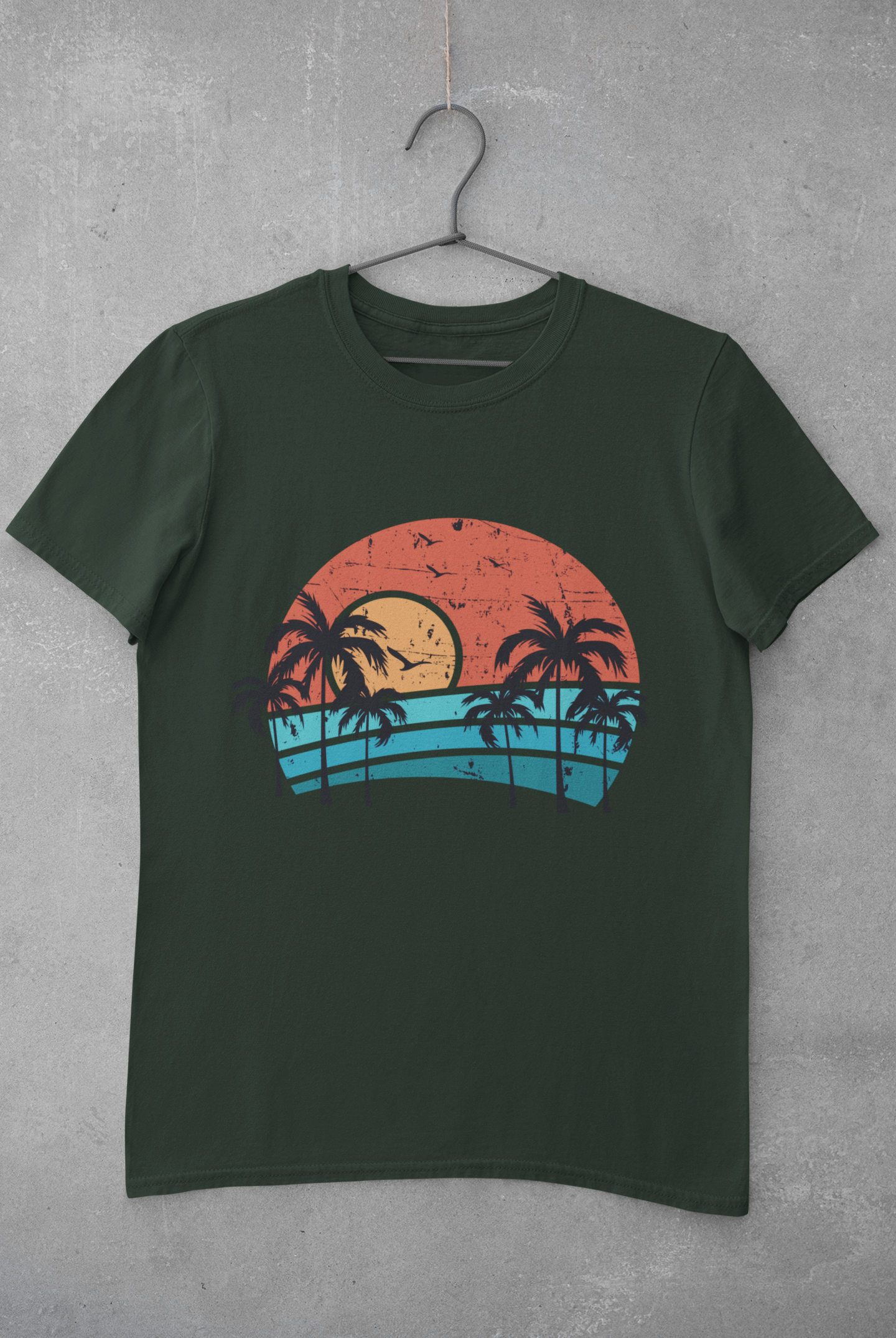 Sunset Mens Half Sleeves T-shirt- FunkyTeesClub