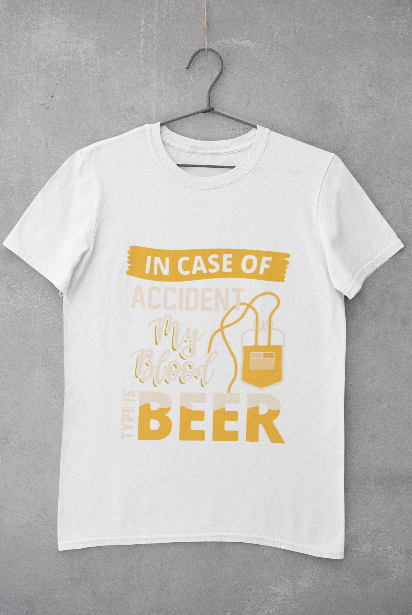 My Blood Type Is Beer Mens Half Sleeves T-shirt- FunkyTeesClub