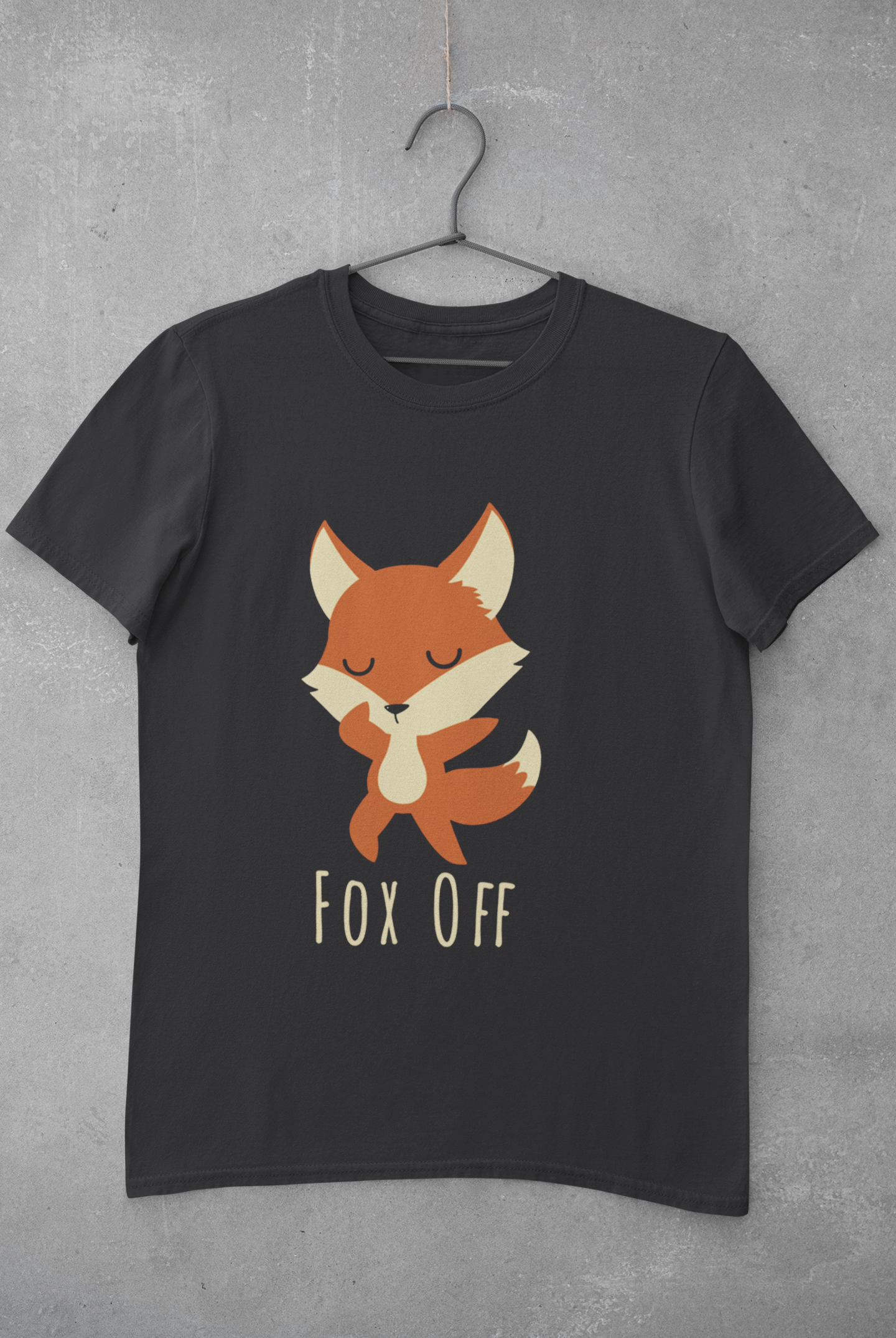Fox Off Mens Half Sleeves T-shirt- FunkyTeesClub