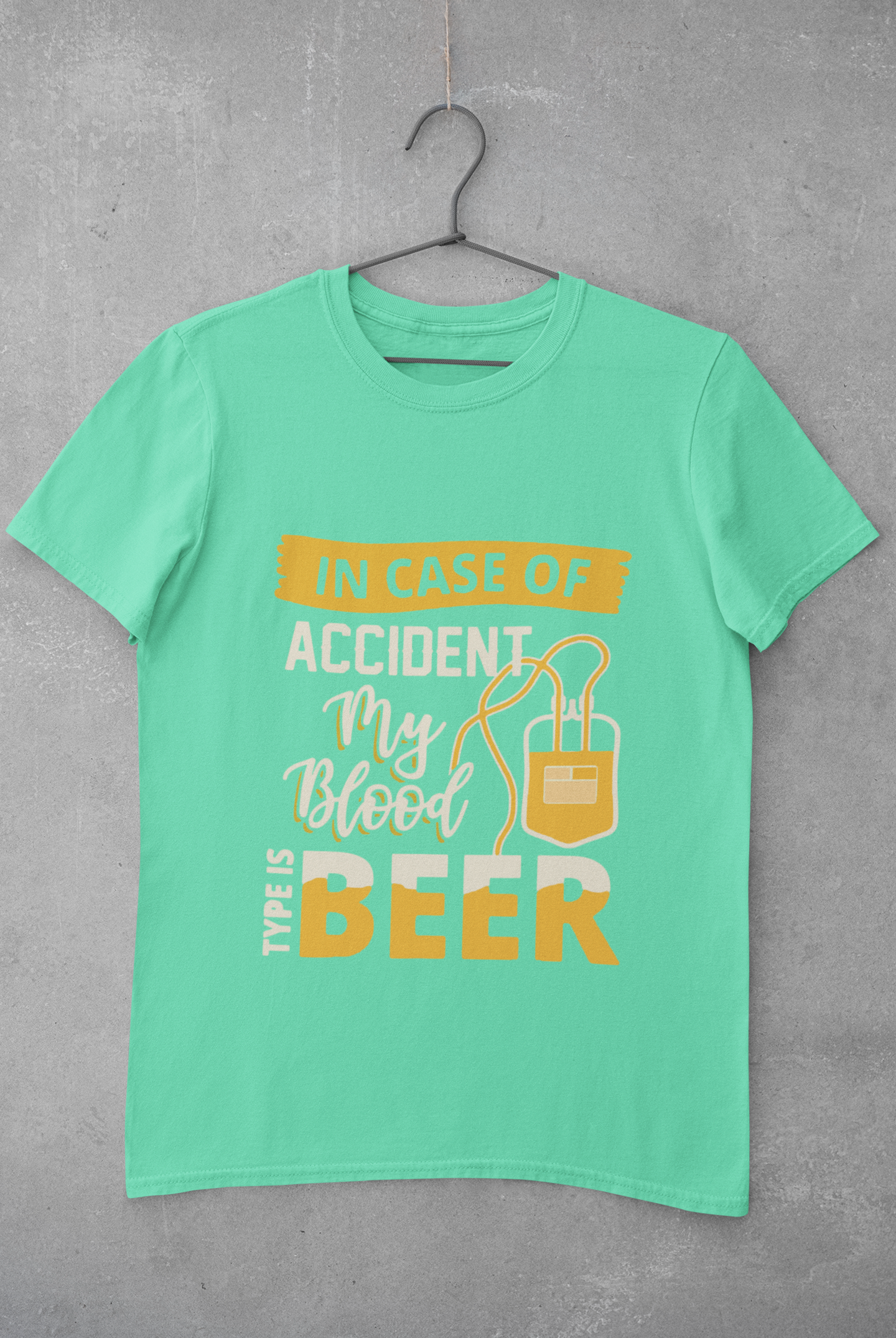 My Blood Type Is Beer Women Half Sleeves T-shirt- FunkyTeesClub