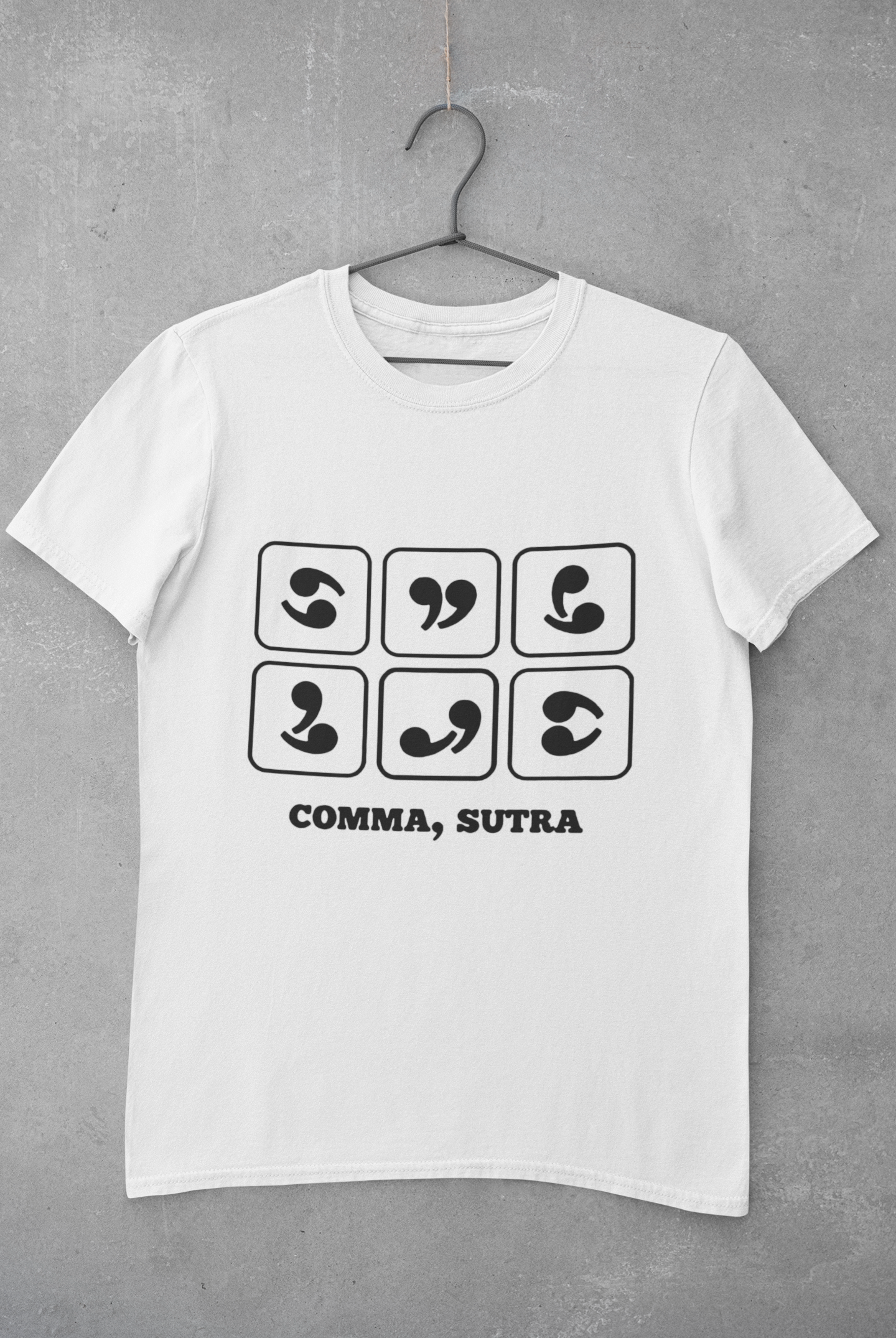 Comma Sutra Mens Half Sleeves T-shirt- FunkyTeesClub
