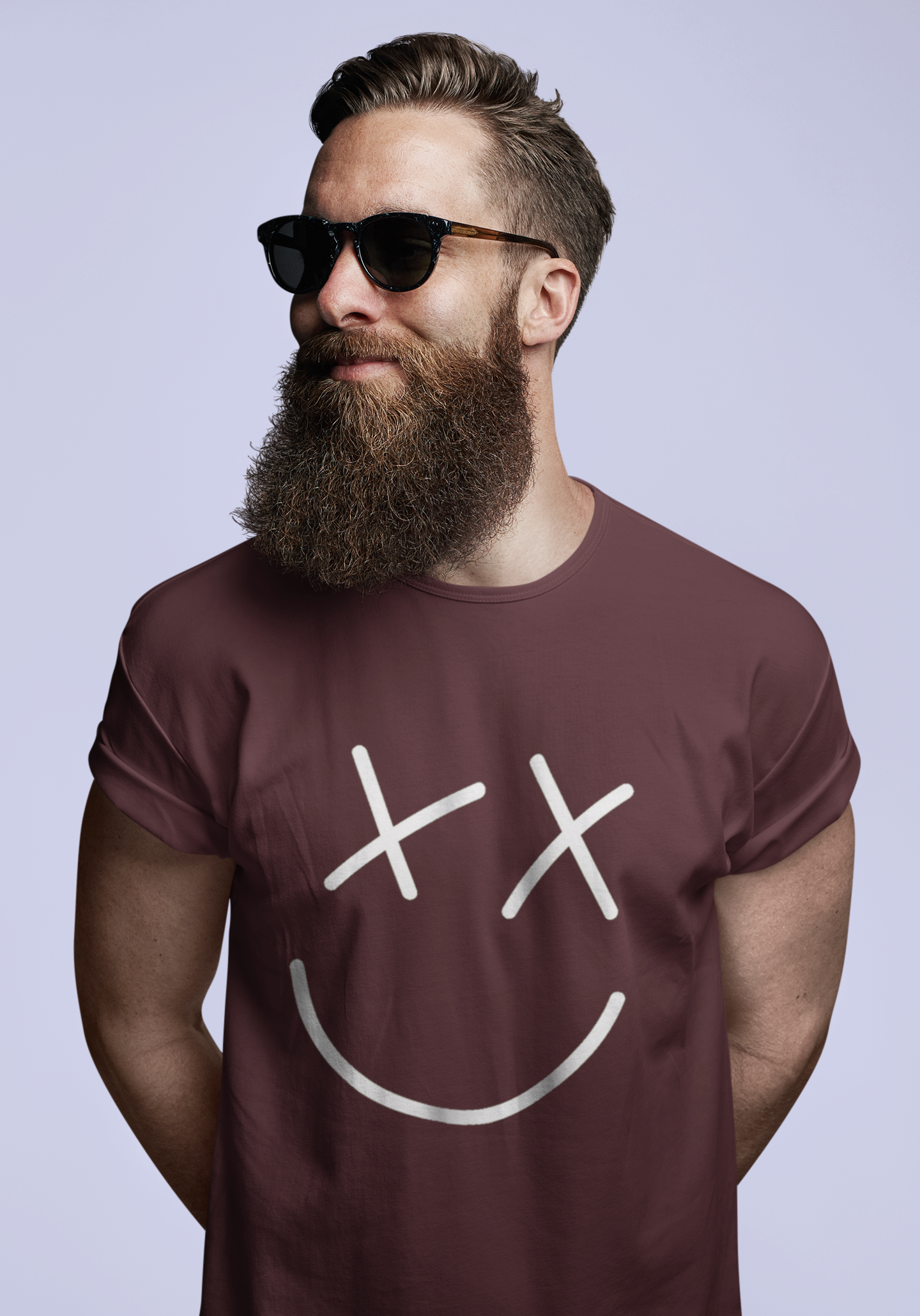 Smiley Mens Half Sleeves T-shirt- FunkyTeesClub