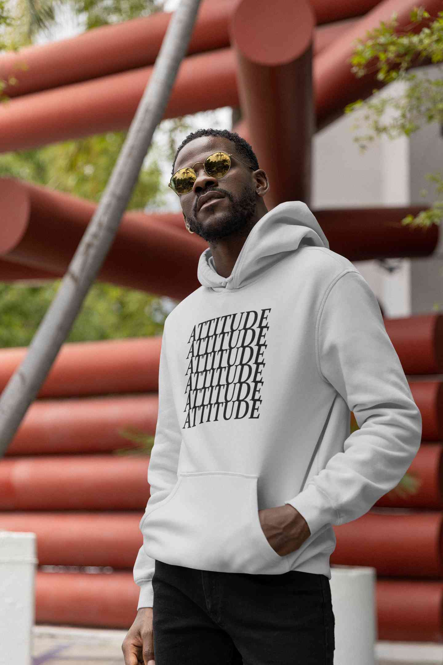 Attitude Men Hoodies-FunkyTeesClub