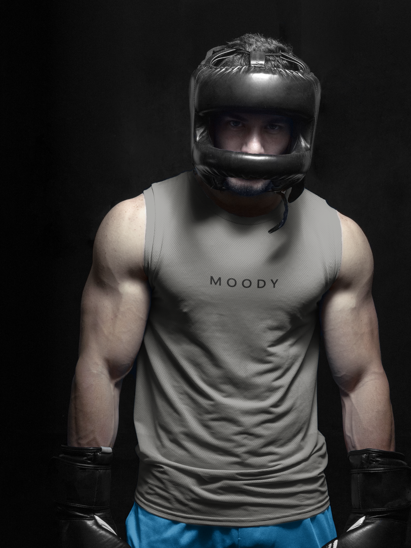 Moody Minimal Men Gym Vest-FunkyTeesClub