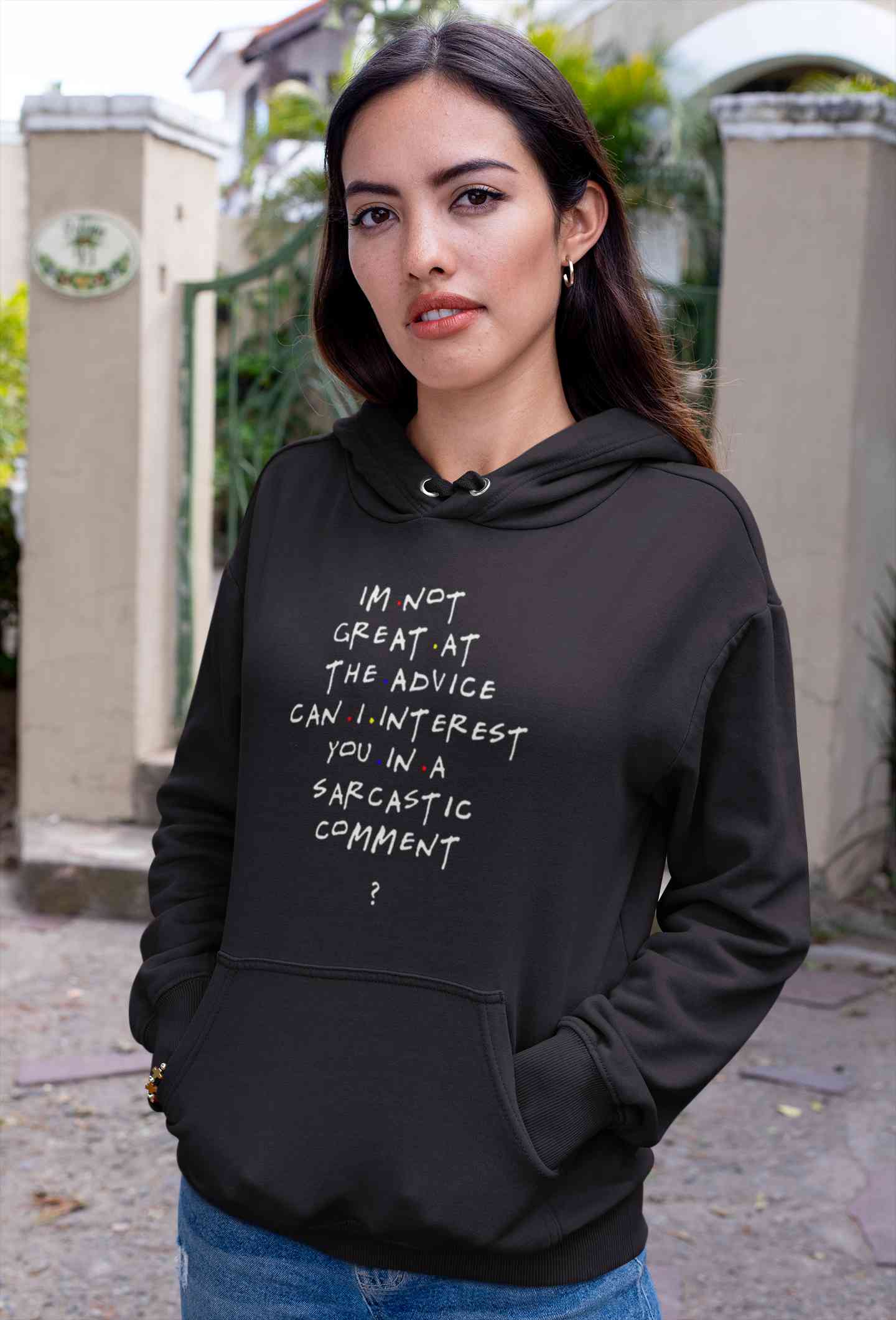 F.R.I.E.N.D.S Sarcastic Comment Chandler Hoodies for Women-FunkyTeesClub