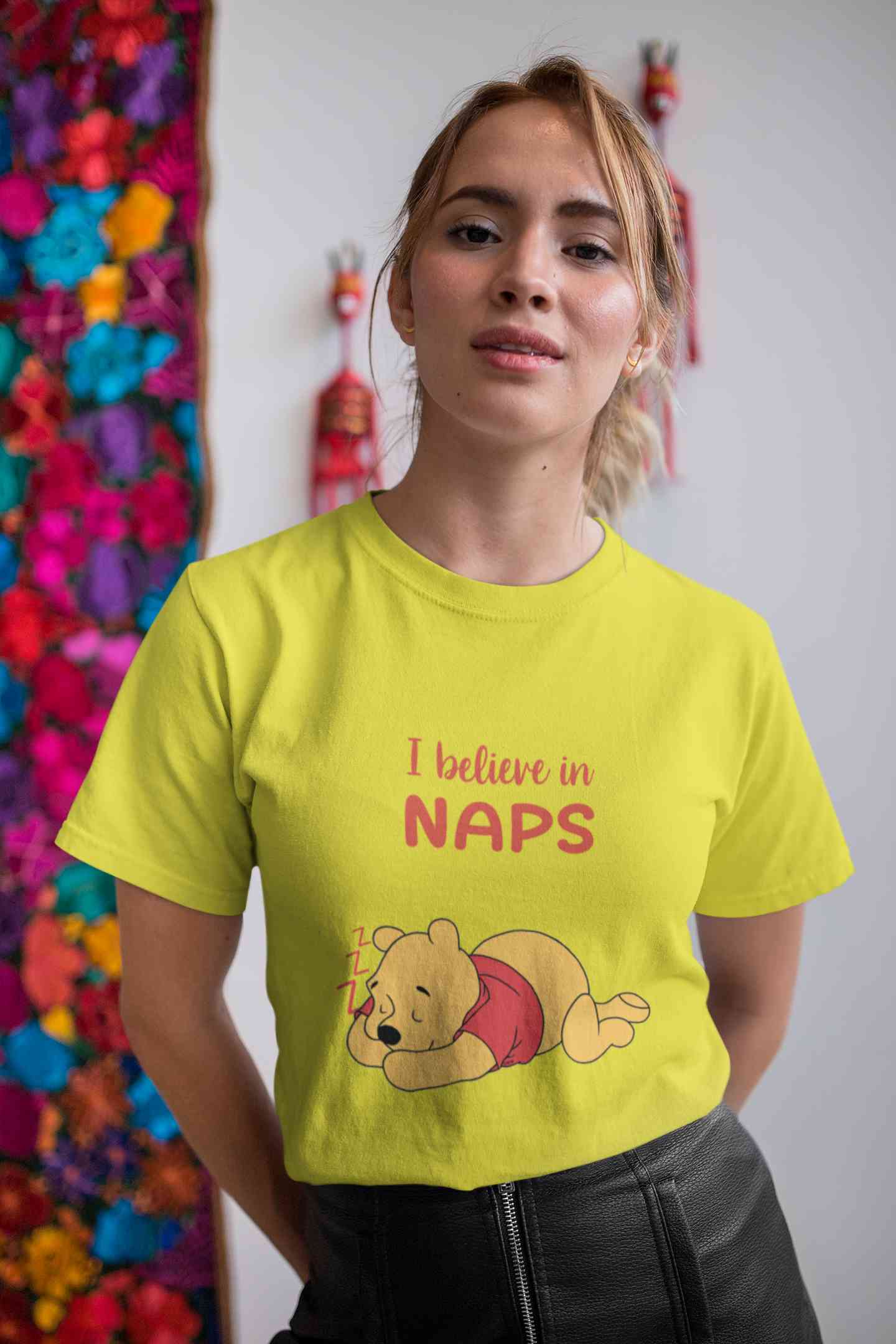 I Believe In Naps Women Half Sleeves T-shirt- FunkyTeesClub