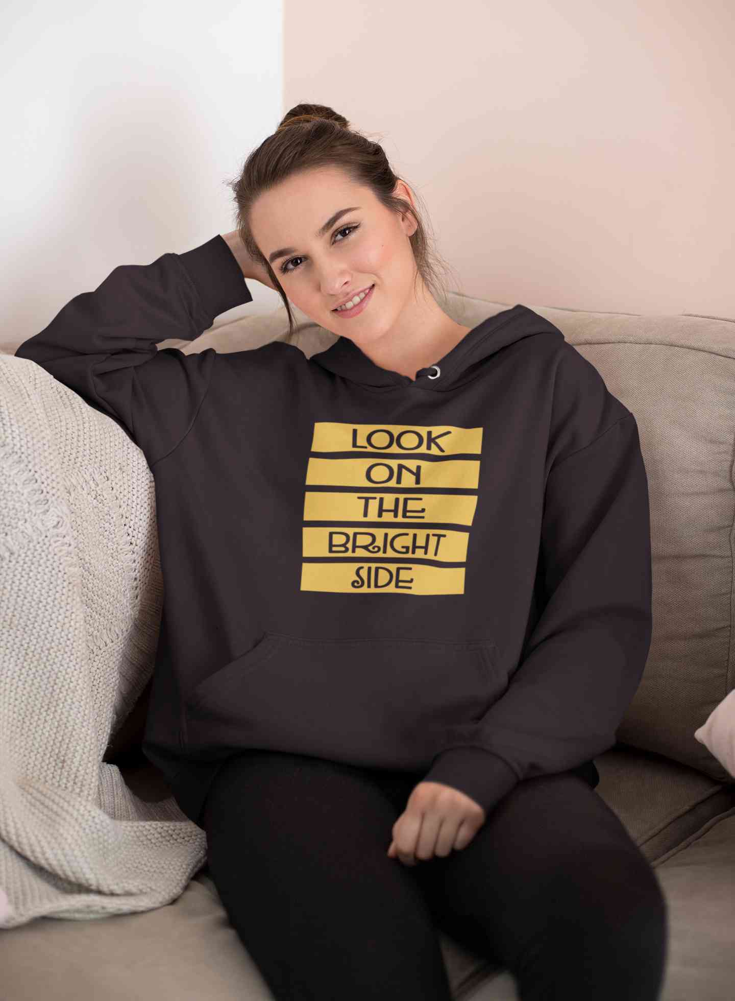 Look On The Bright Side Hoodies for Women-FunkyTeesClub