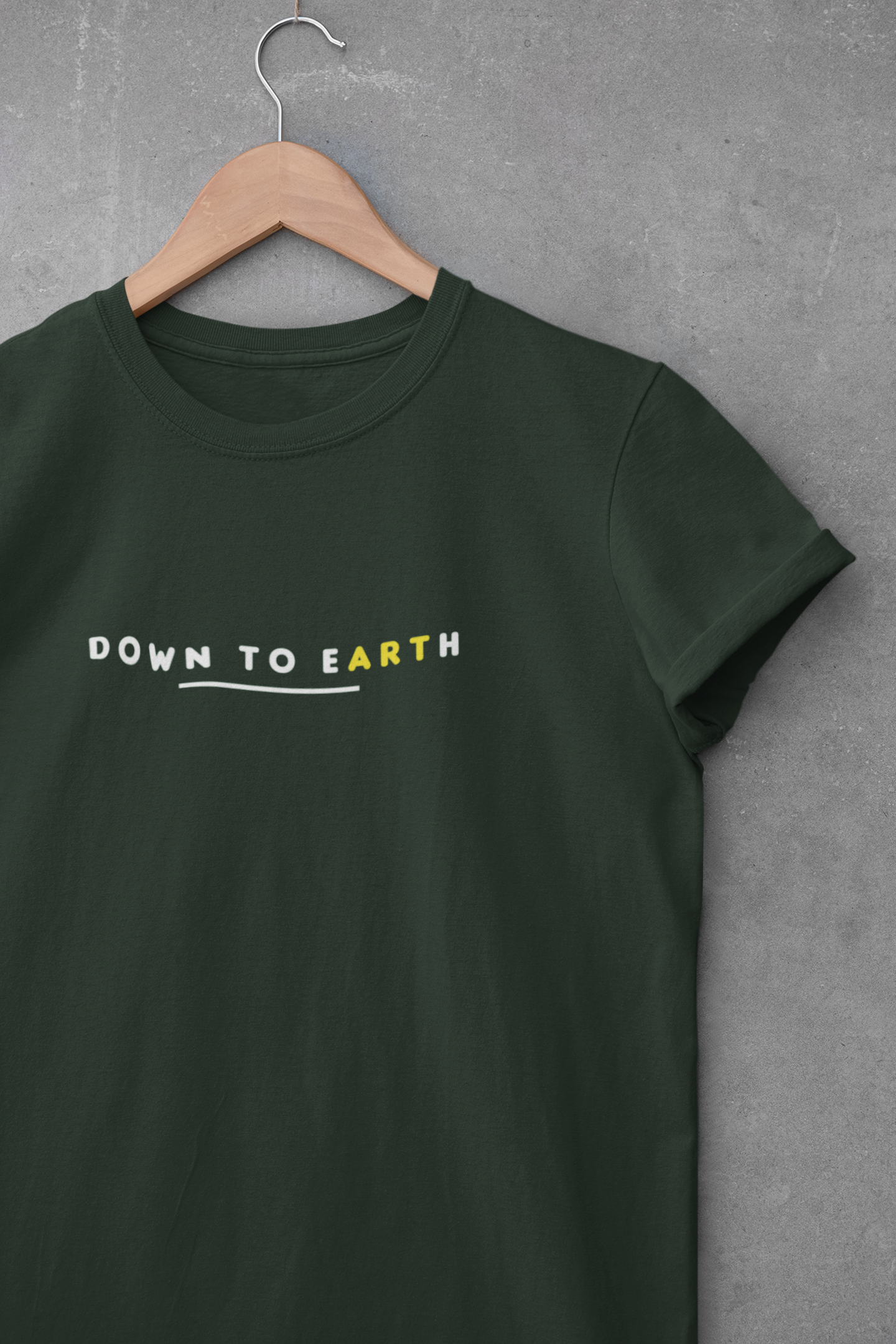 Down To Earth Quotes Mens Half Sleeves T-shirt- FunkyTeesClub