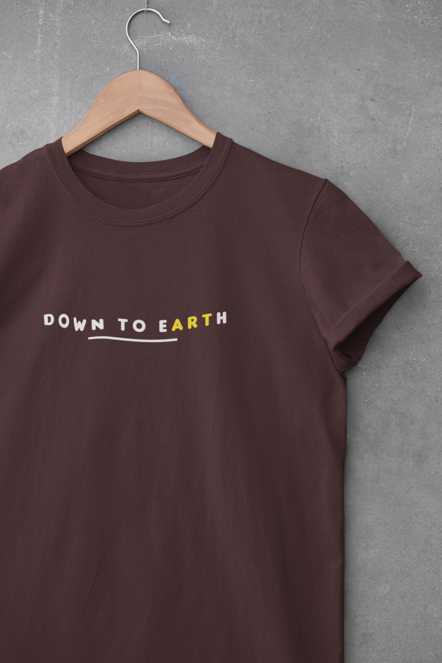 Down To Earth Quotes Mens Half Sleeves T-shirt- FunkyTeesClub