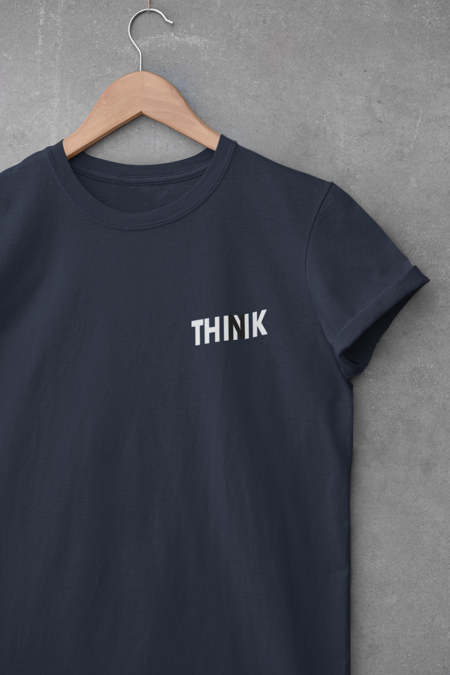 Think Minimal Mens Half Sleeves T-shirt- FunkyTeesClub